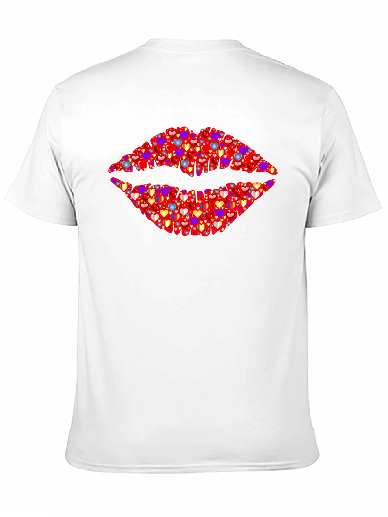 Heart Lips Graphic Black T-Shirt