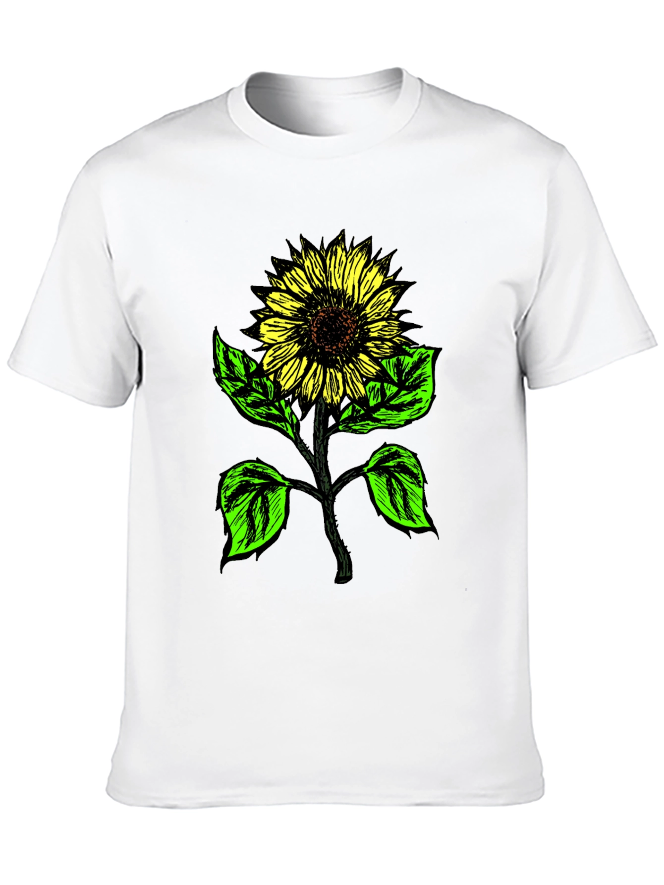 Sunflower Graphic Print Tee - Black