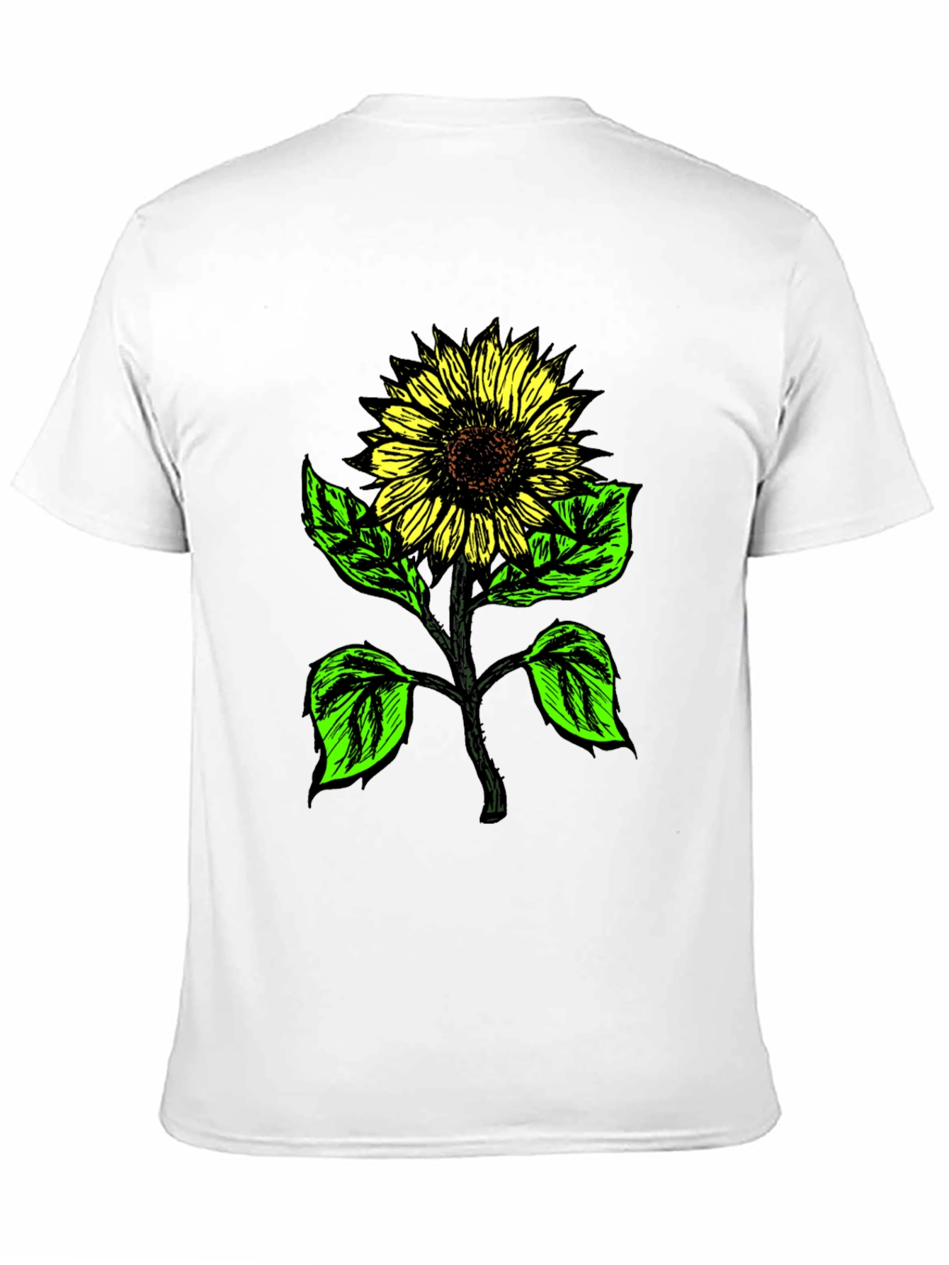 Sunflower Graphic Print Tee - Black