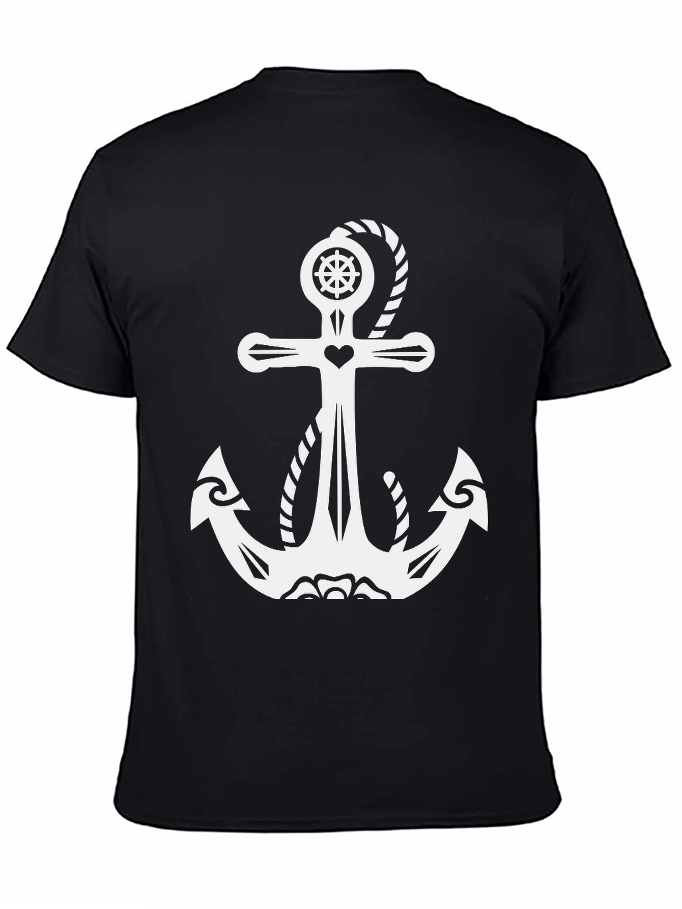 Anchor Heart T-Shirt - Black Graphic Tee