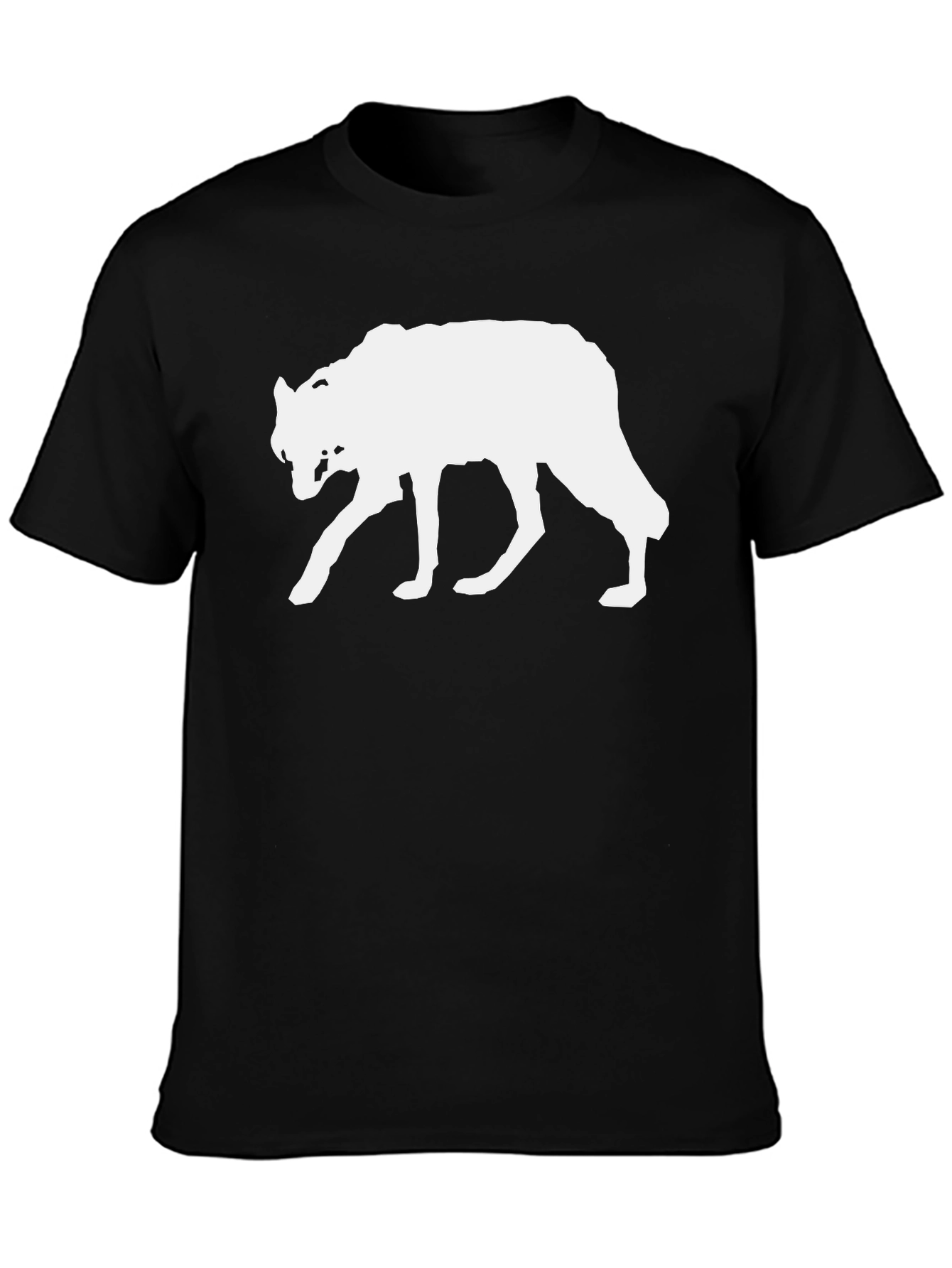 Wolf Silhouette Graphic Tee - Black