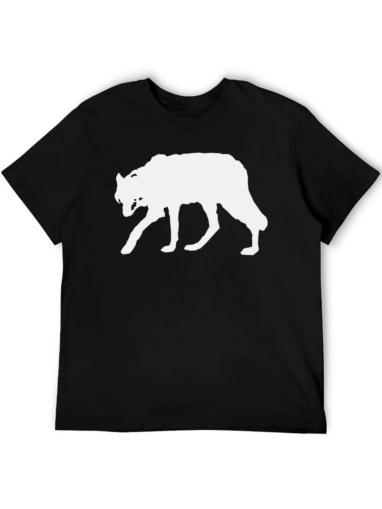 Wolf Silhouette Graphic Tee - Black