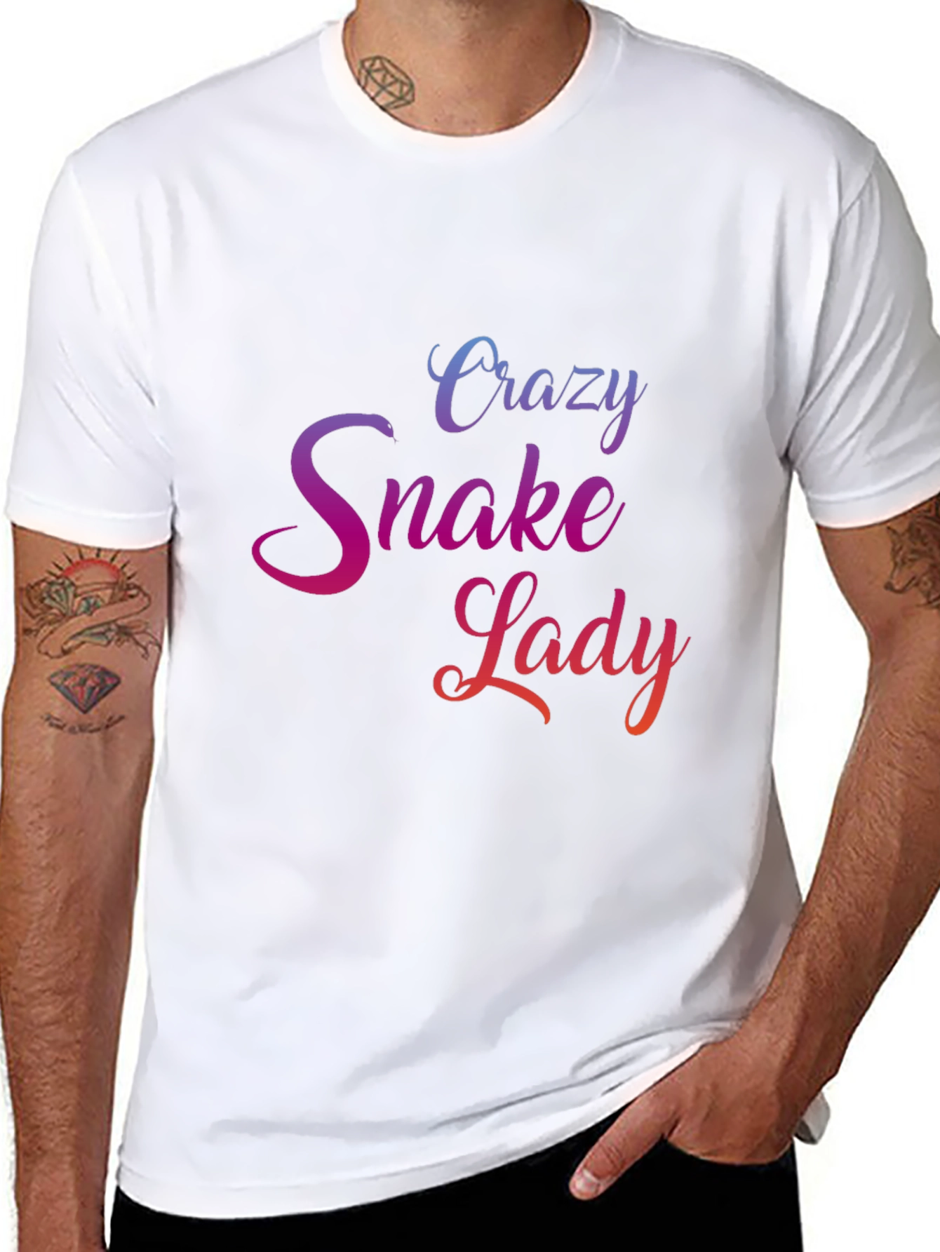 Crazy Snake Lady Graphic T-Shirt