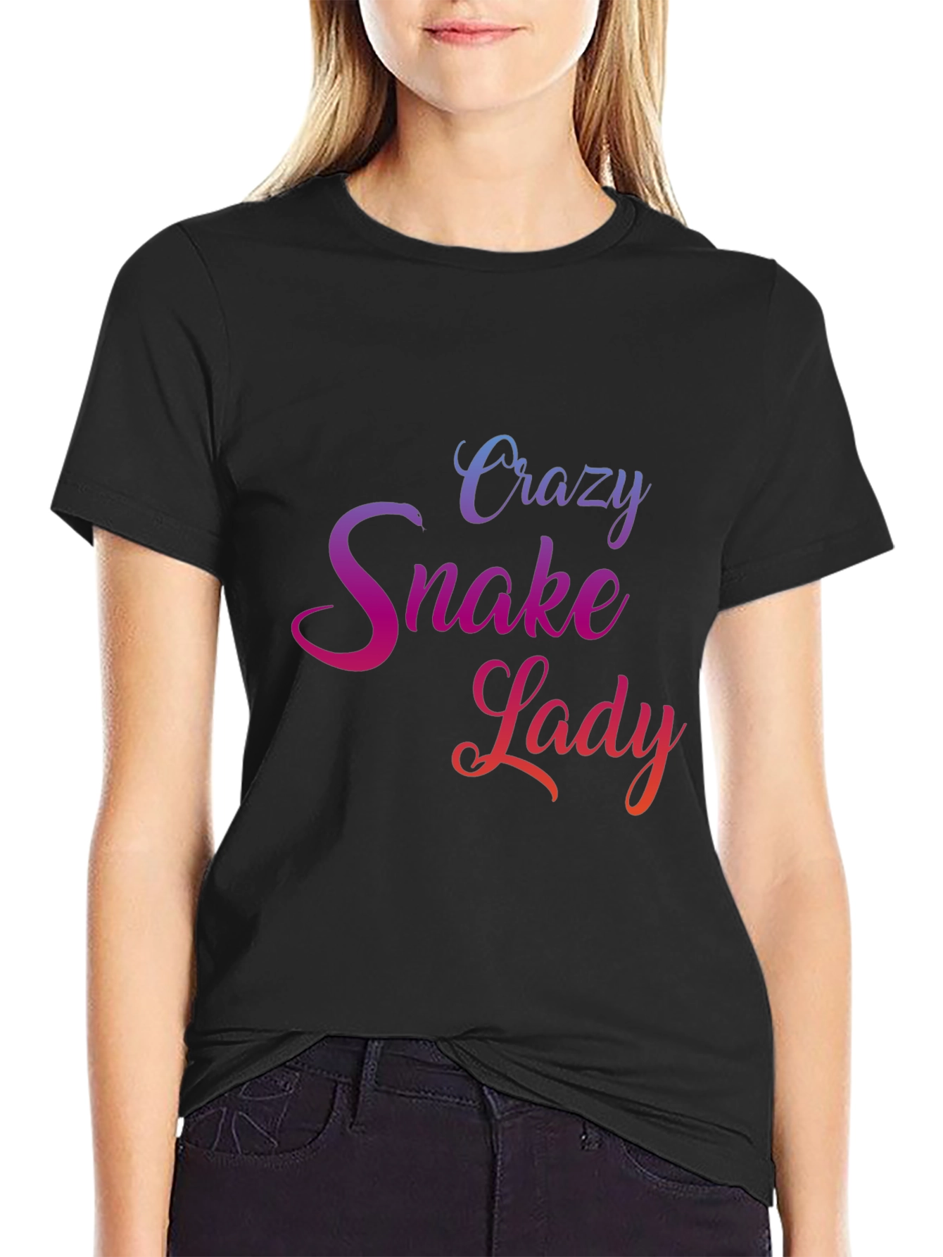 Crazy Snake Lady Graphic T-Shirt