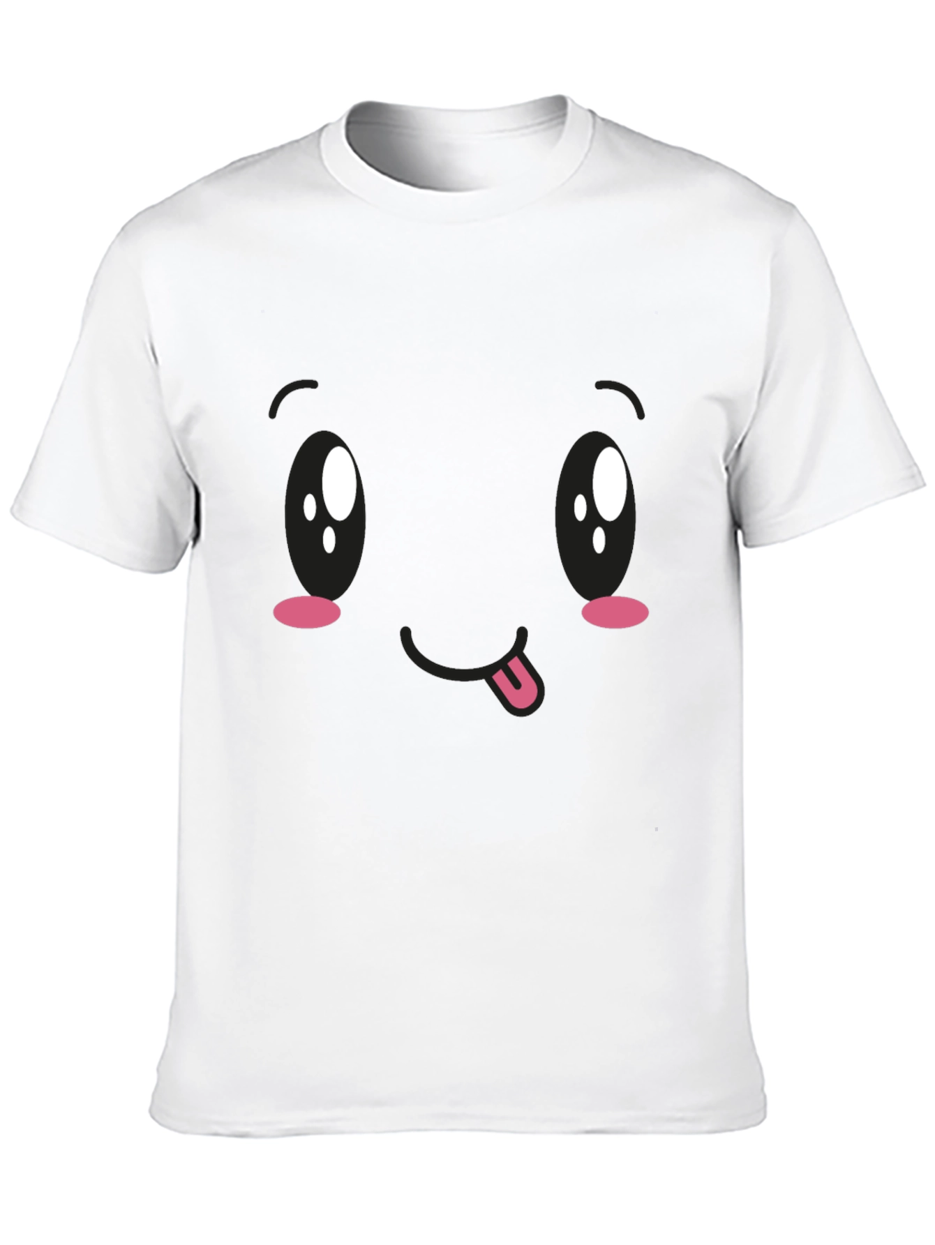 Funny Anime Face Black T-Shirt
