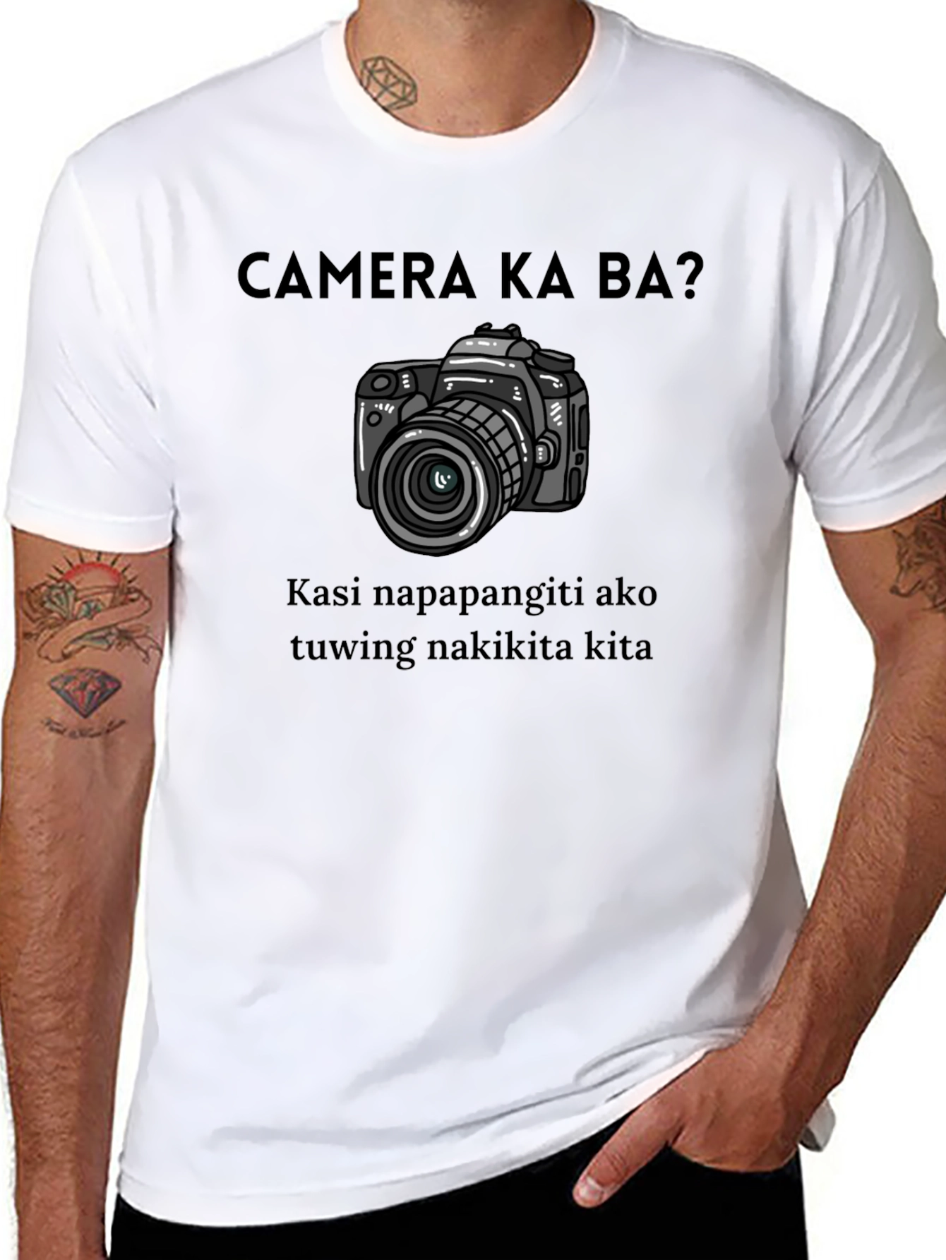 Funny Camera T-Shirt - Filipino Pick-Up Line Tee