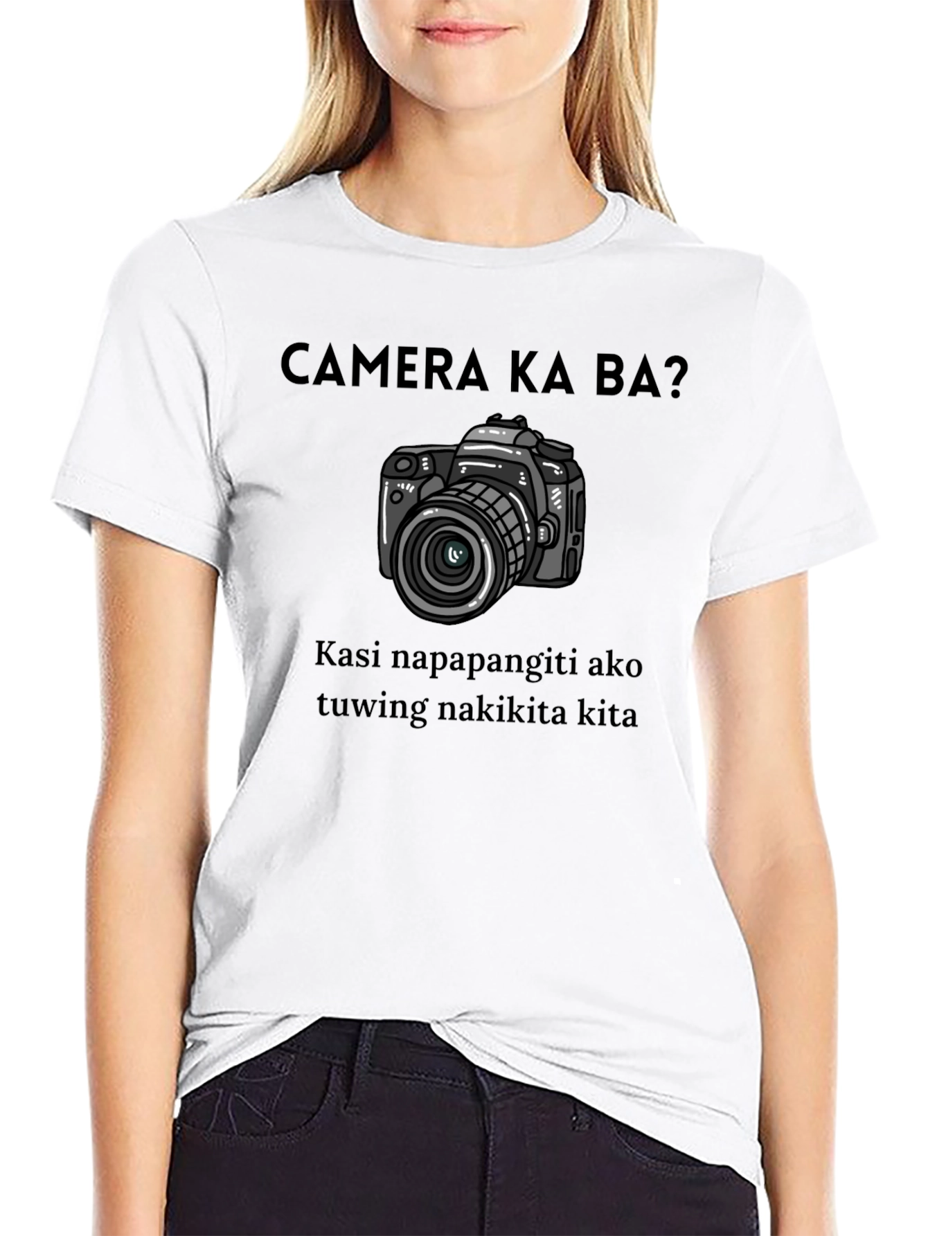 Funny Camera T-Shirt - Filipino Pick-Up Line Tee