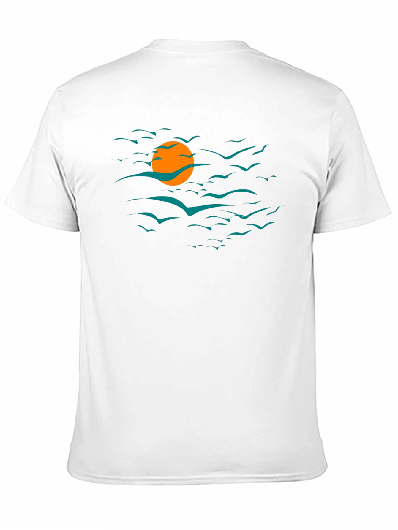 Sunset Bird Graphic Tee - Black