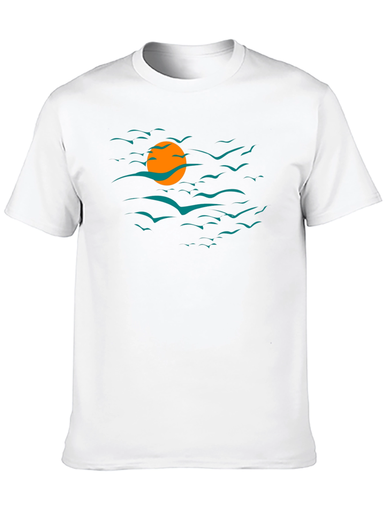 Sunset Bird Graphic Tee - Black