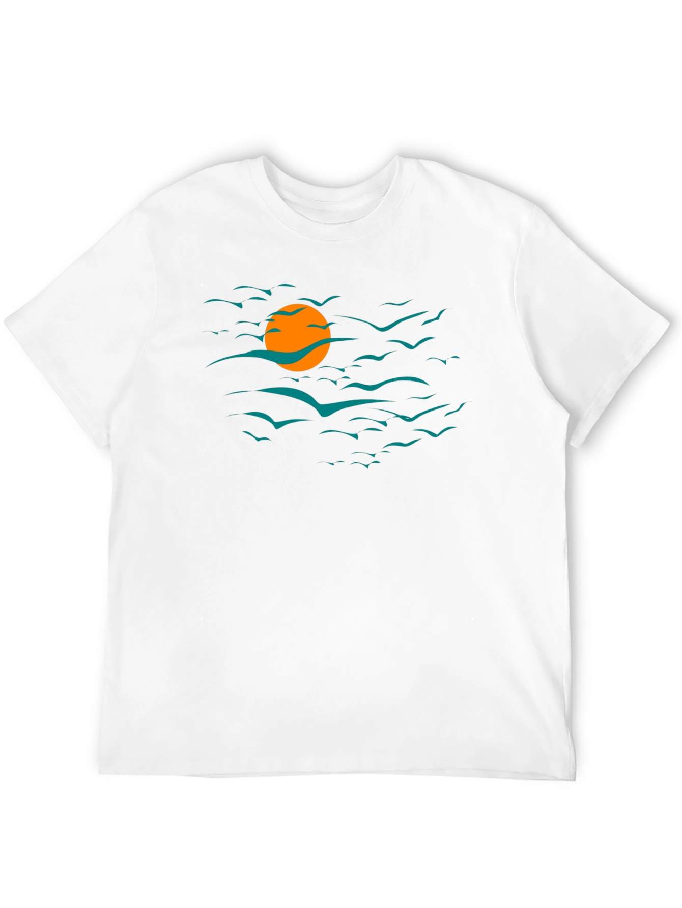 Sunset Bird Graphic Tee - Black