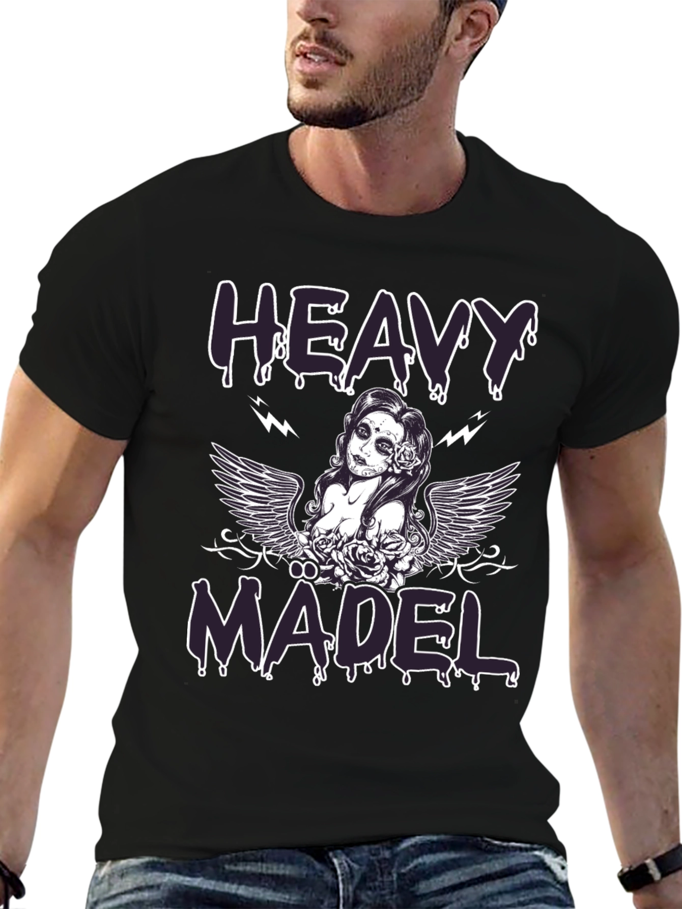 Heavy Madel Graphic Tee - Black