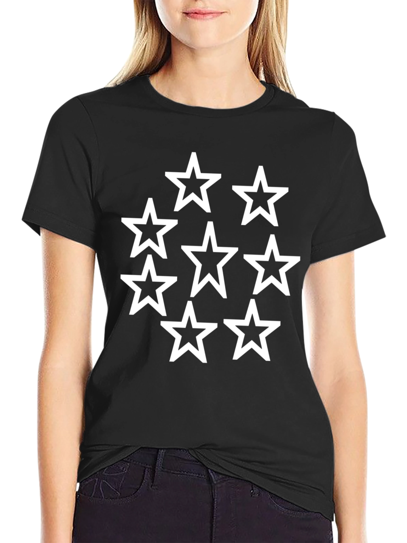 Starry Graphic Tee - Classic Black