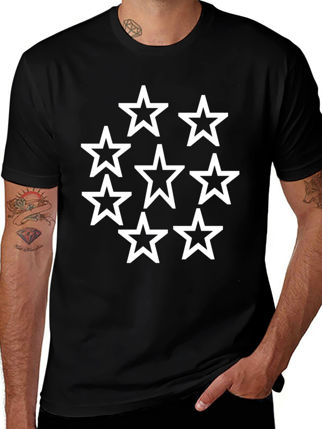Starry Graphic Tee - Classic Black
