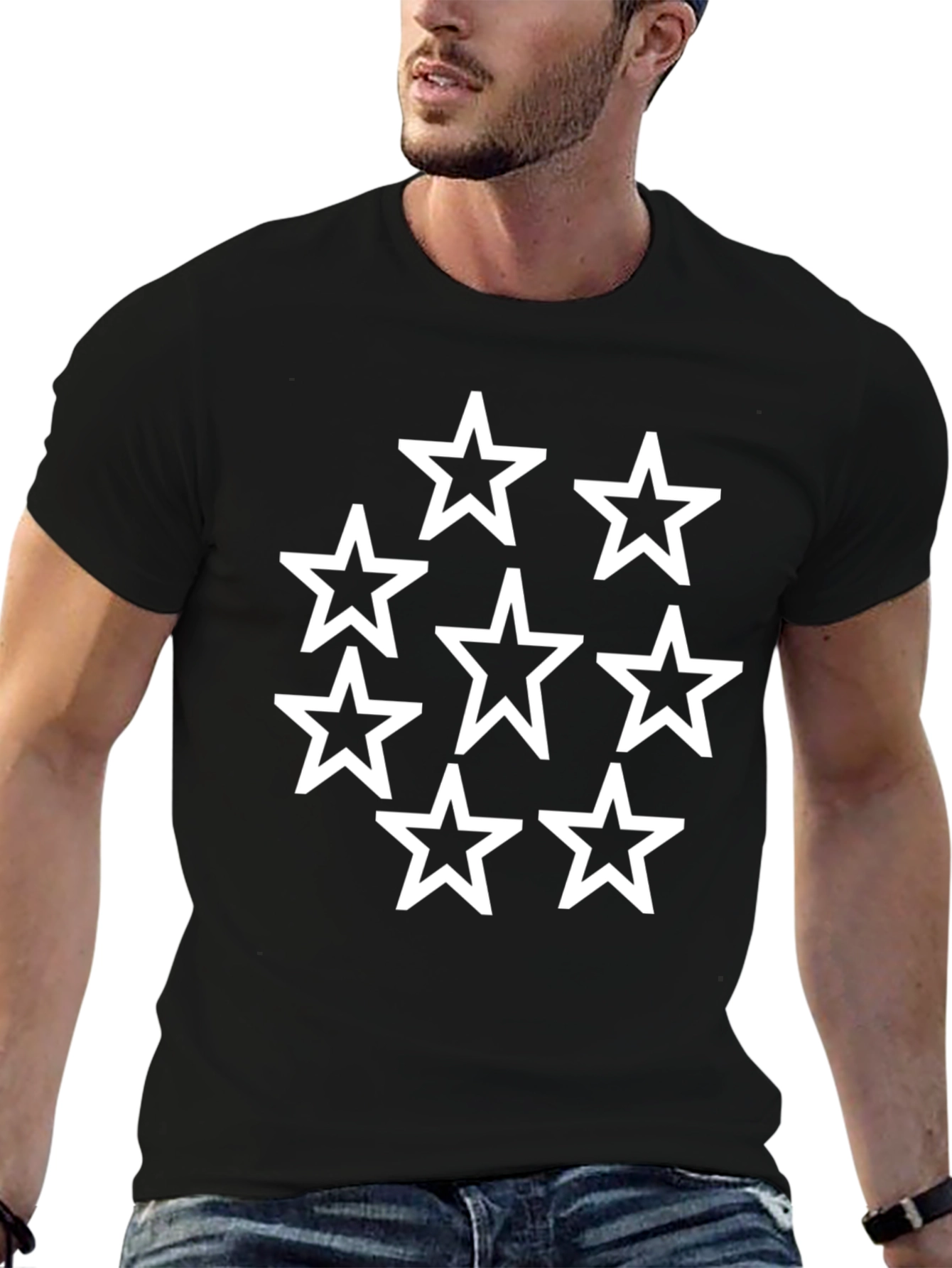 Starry Graphic Tee - Classic Black