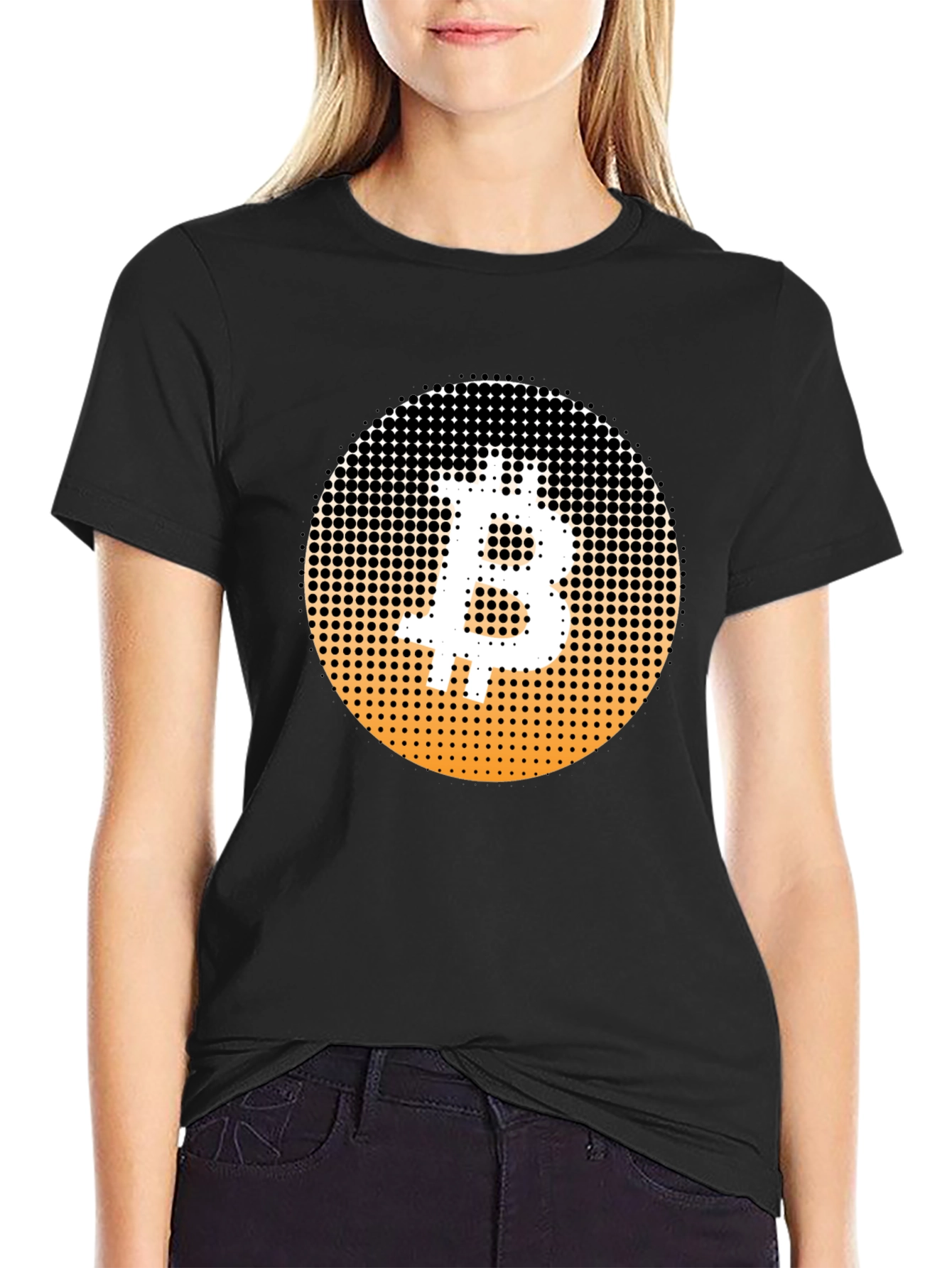 Bitcoin Halftone T-Shirt - Crypto Currency Tee