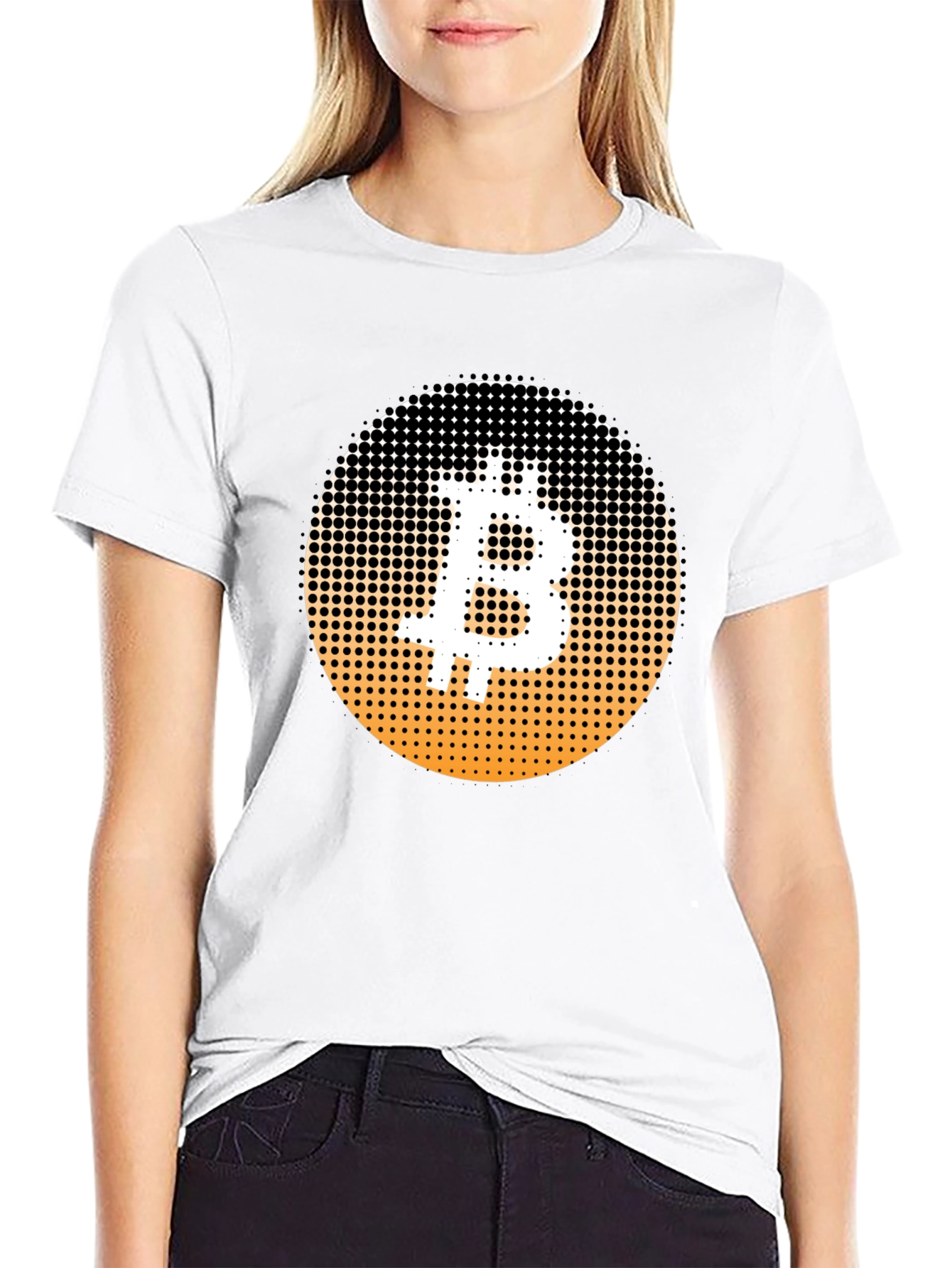 Bitcoin Halftone T-Shirt - Crypto Currency Tee