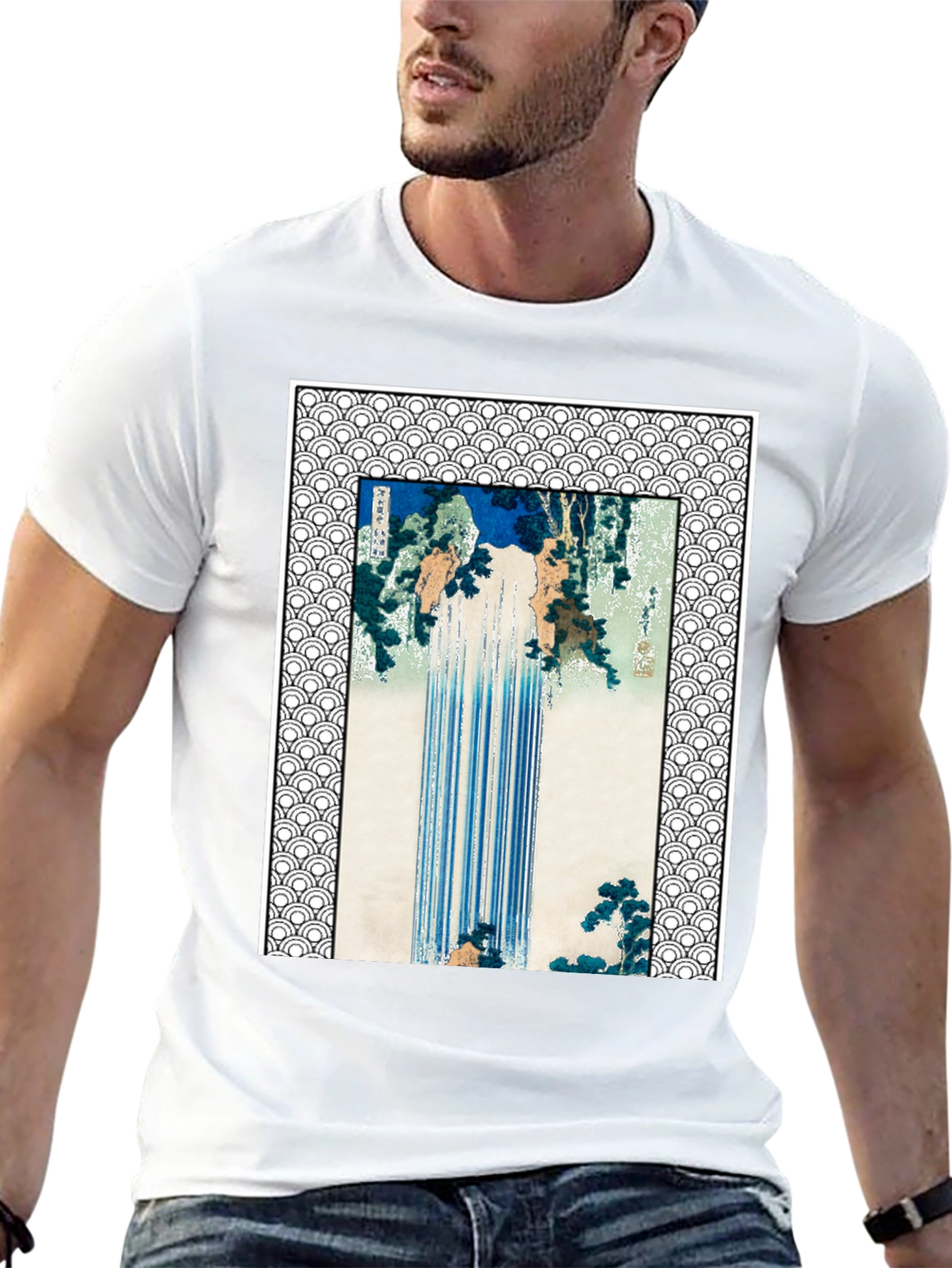 Japanese Waterfall Art T-Shirt