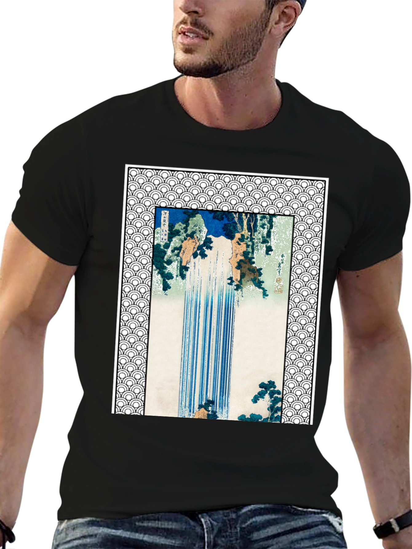 Japanese Waterfall Art T-Shirt