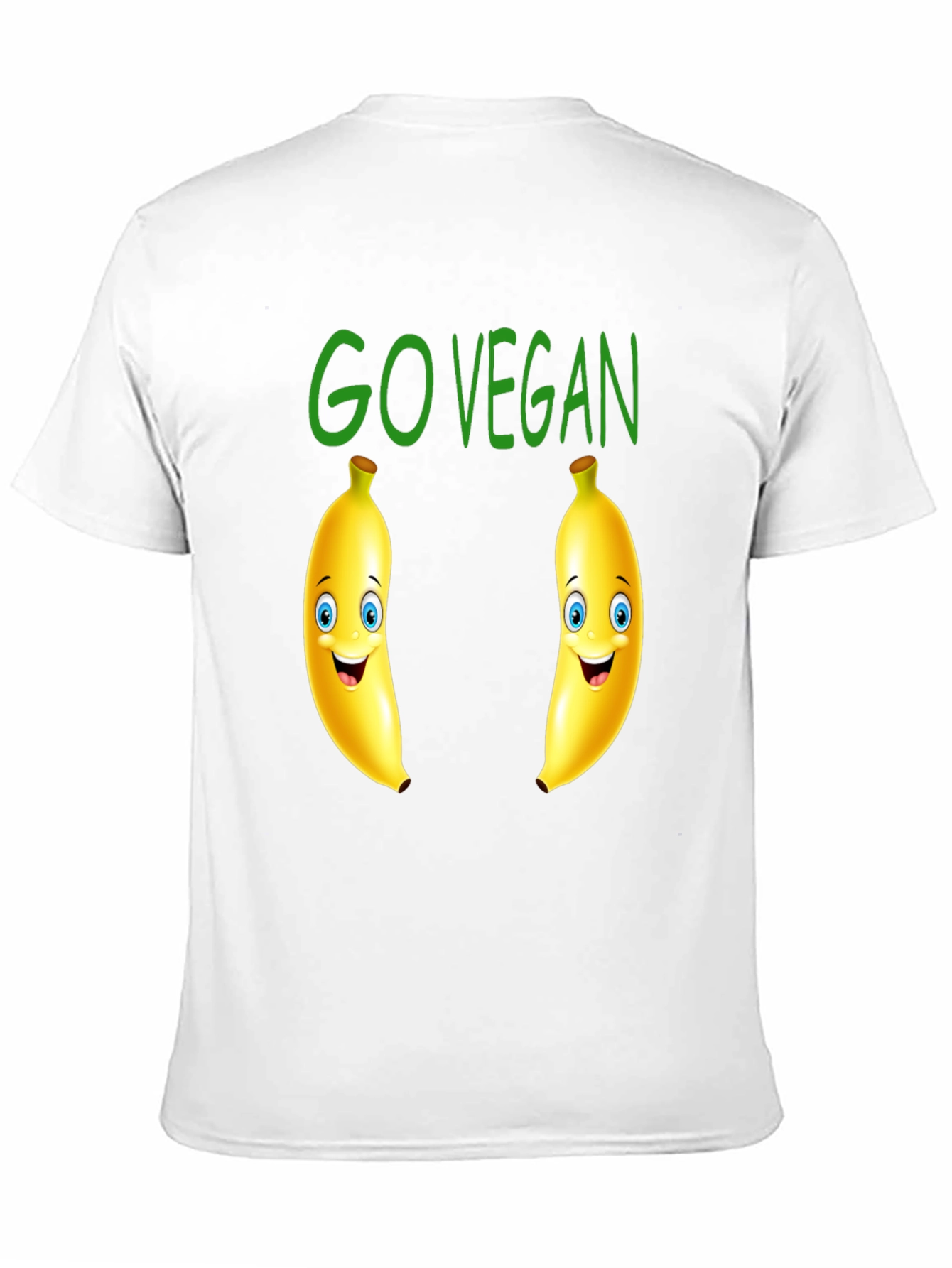 Go Vegan Banana Cartoon Graphic Tee