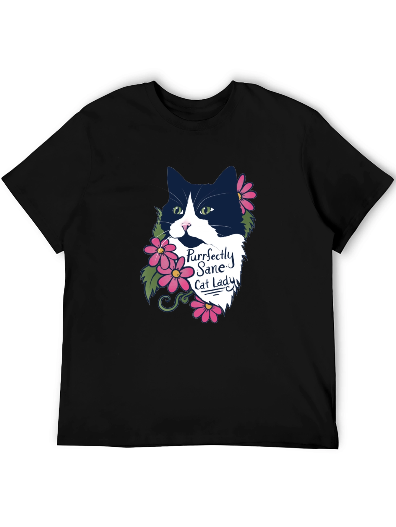 Purrfectly Sane Cat Lady Graphic T-Shirt