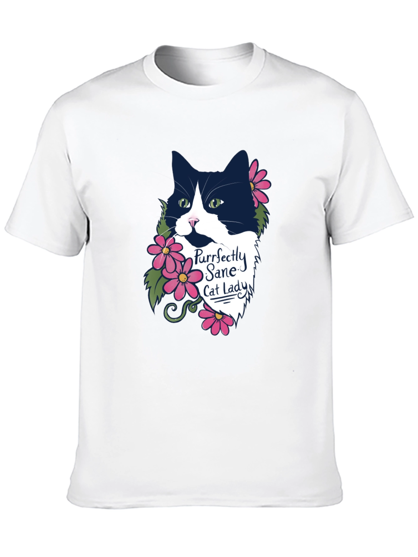 Purrfectly Sane Cat Lady Graphic T-Shirt