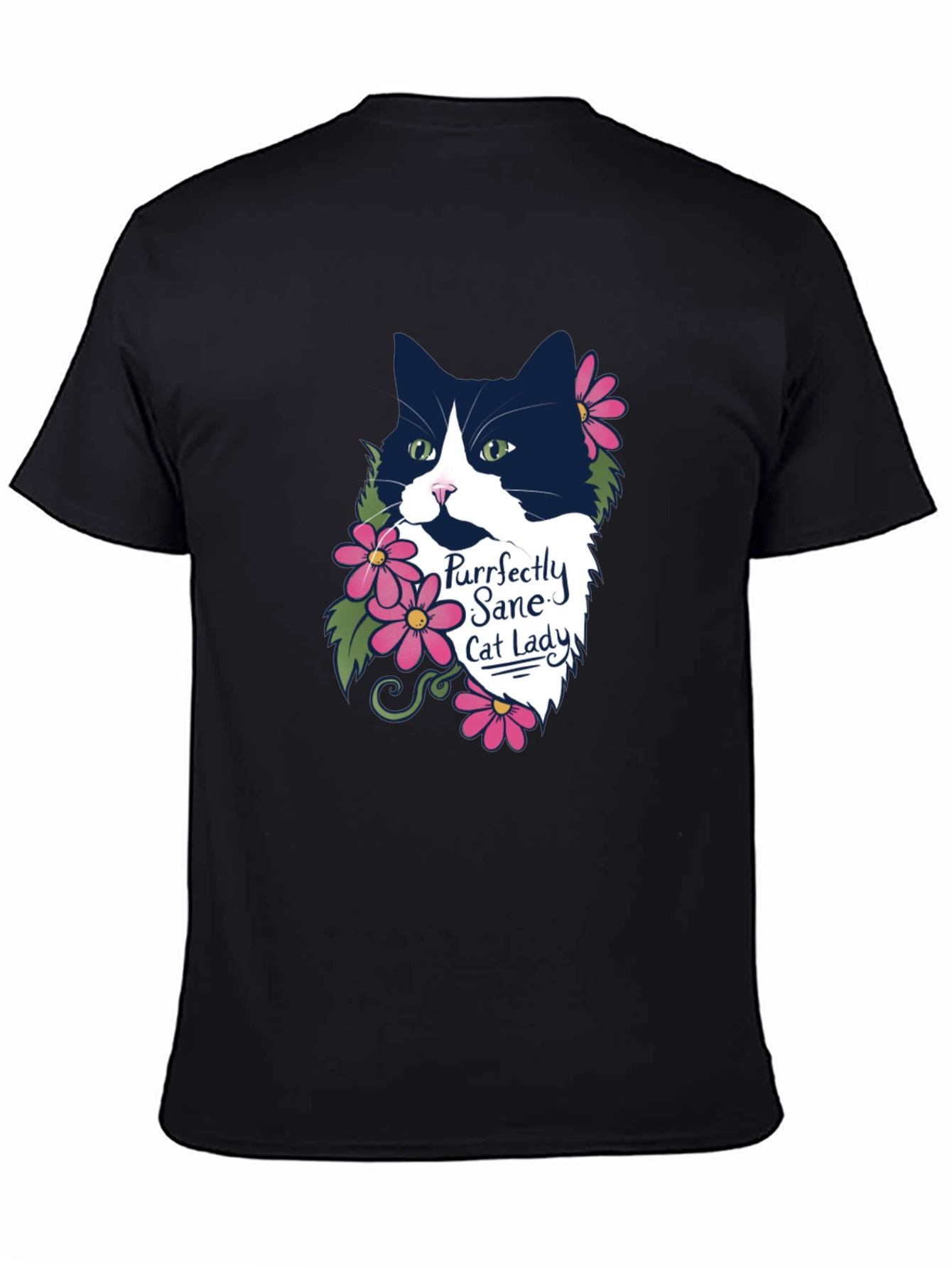 Purrfectly Sane Cat Lady Graphic T-Shirt