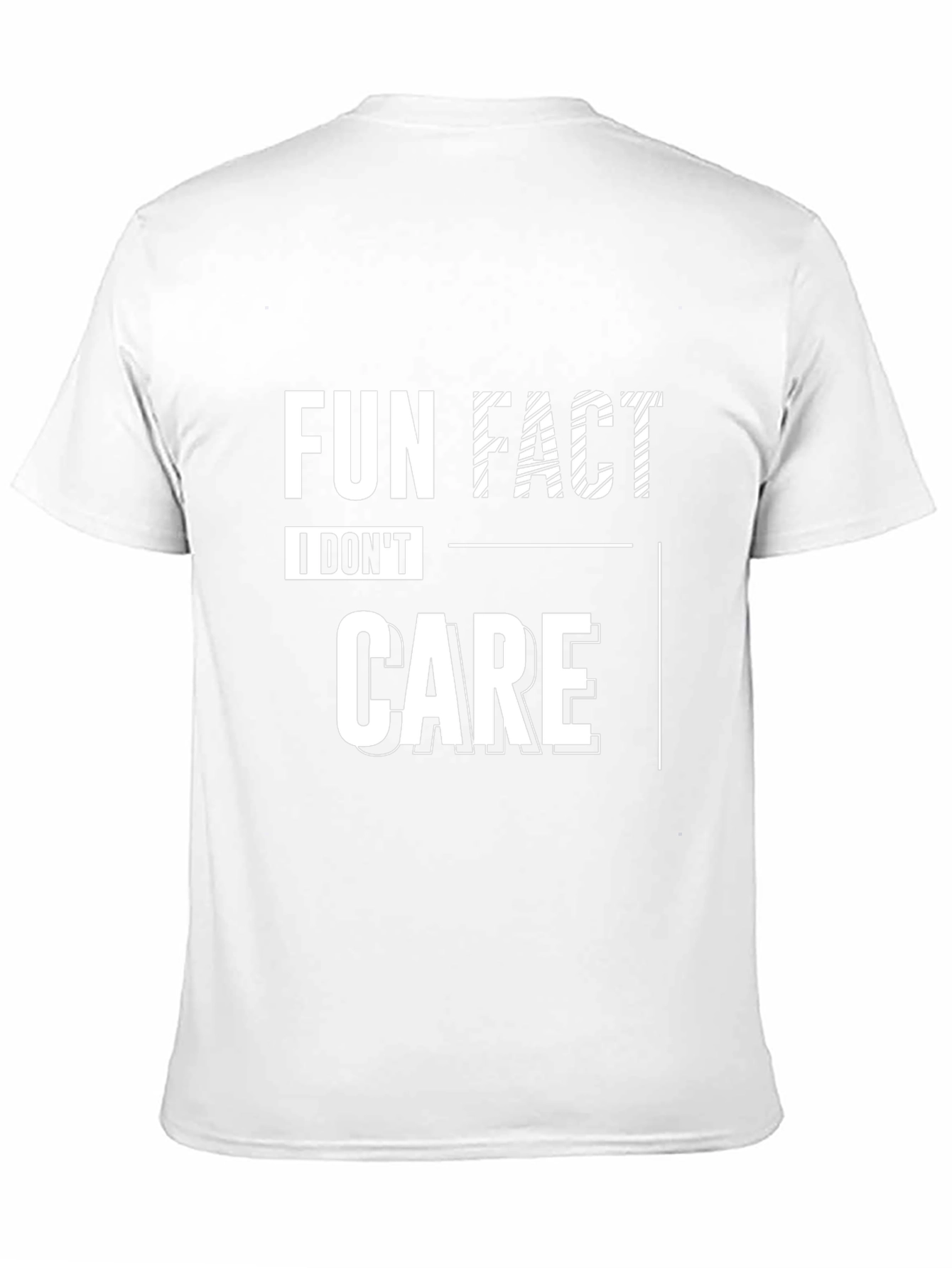 Fun Fact: I Dont Care Black Graphic Tee