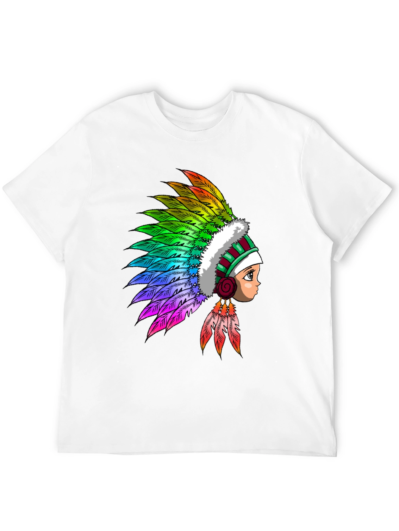 Colorful Headdress Graphic T-Shirt
