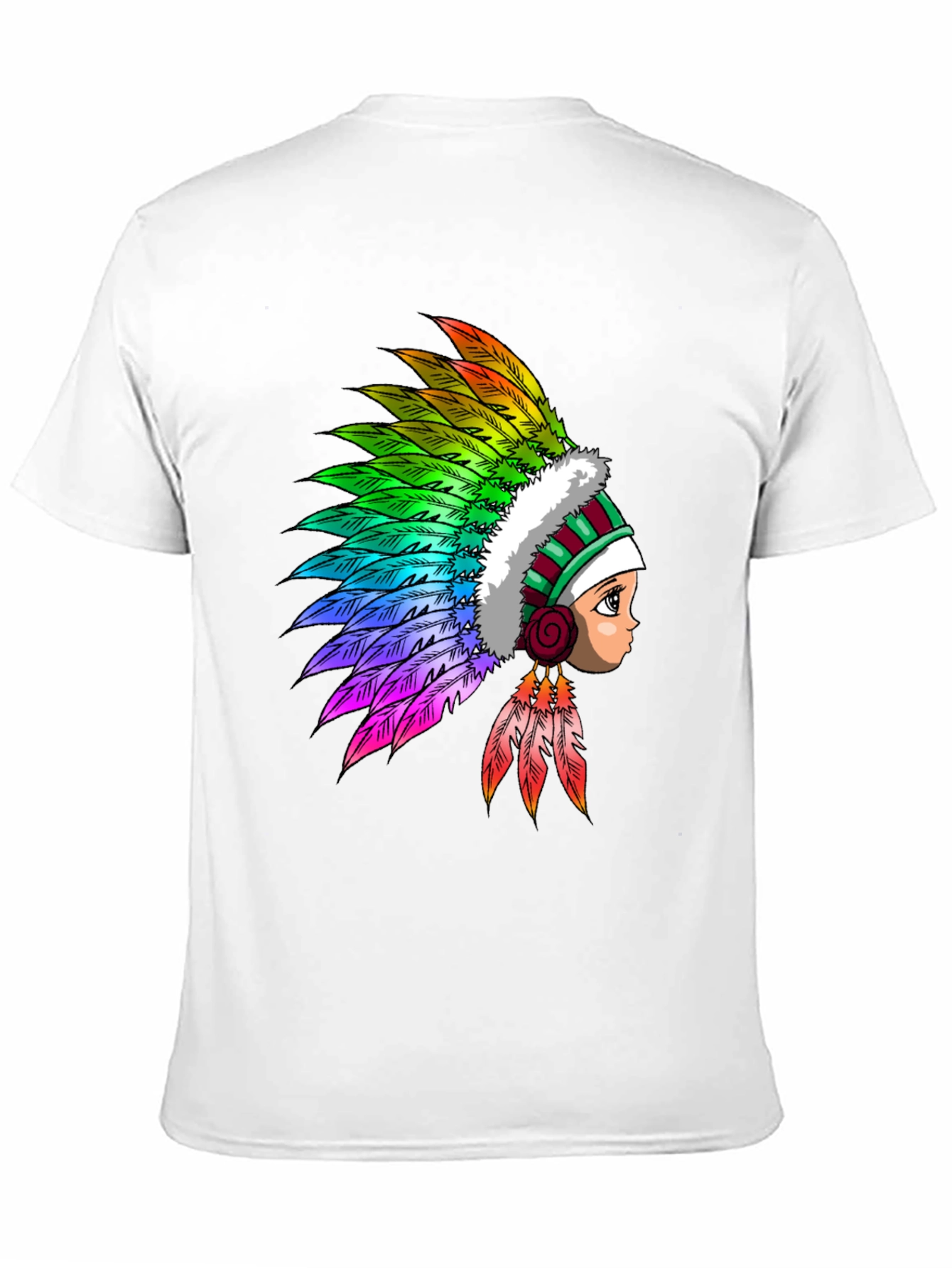Colorful Headdress Graphic T-Shirt