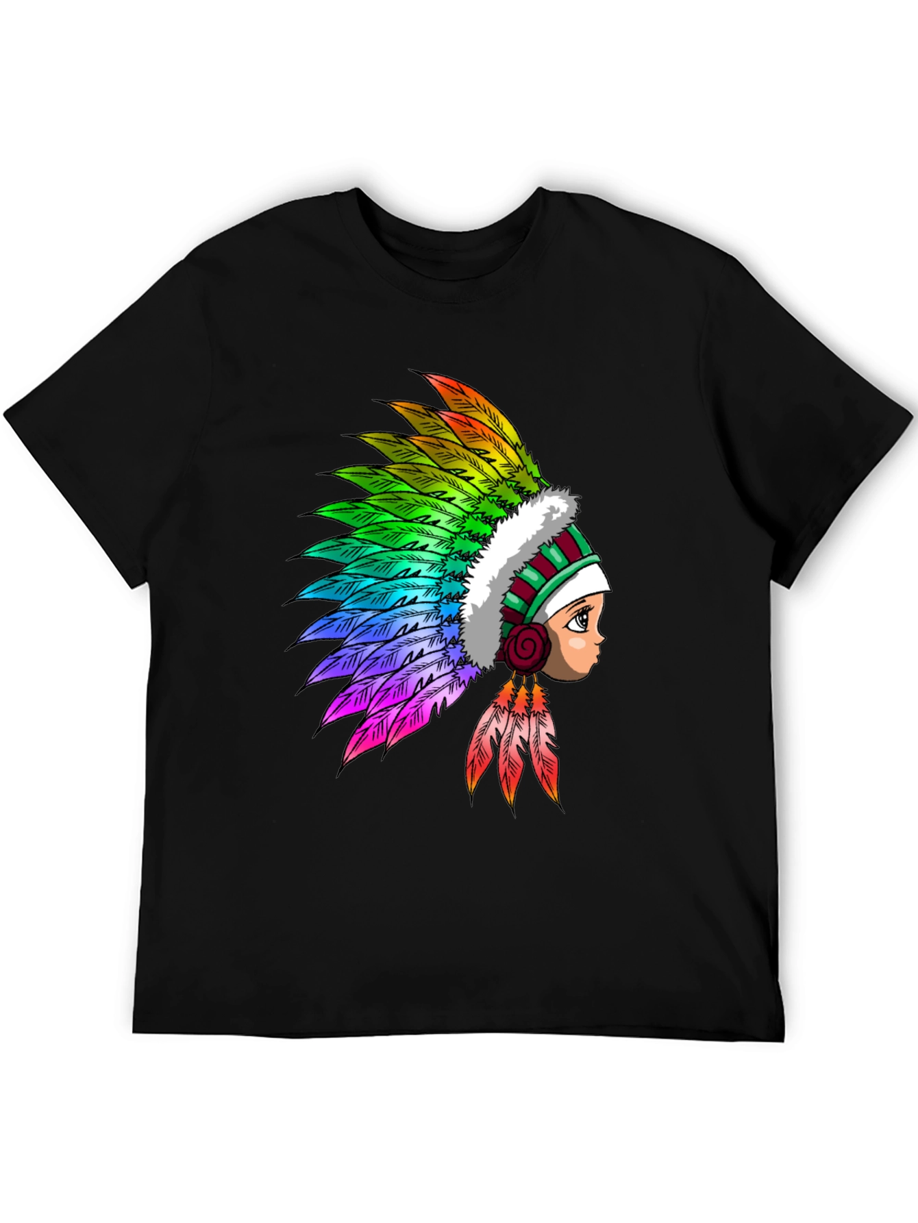 Colorful Headdress Graphic T-Shirt