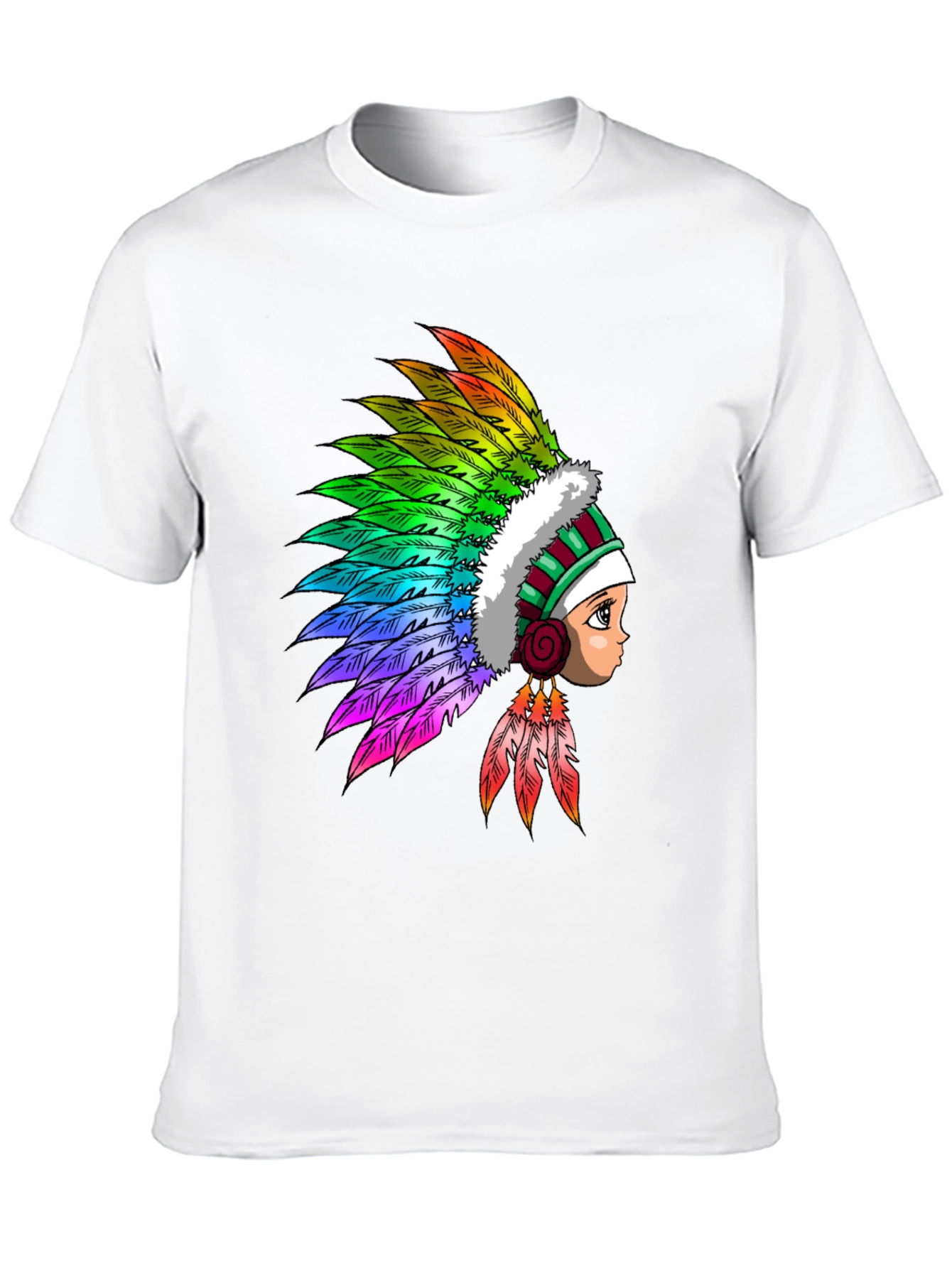 Colorful Headdress Graphic T-Shirt