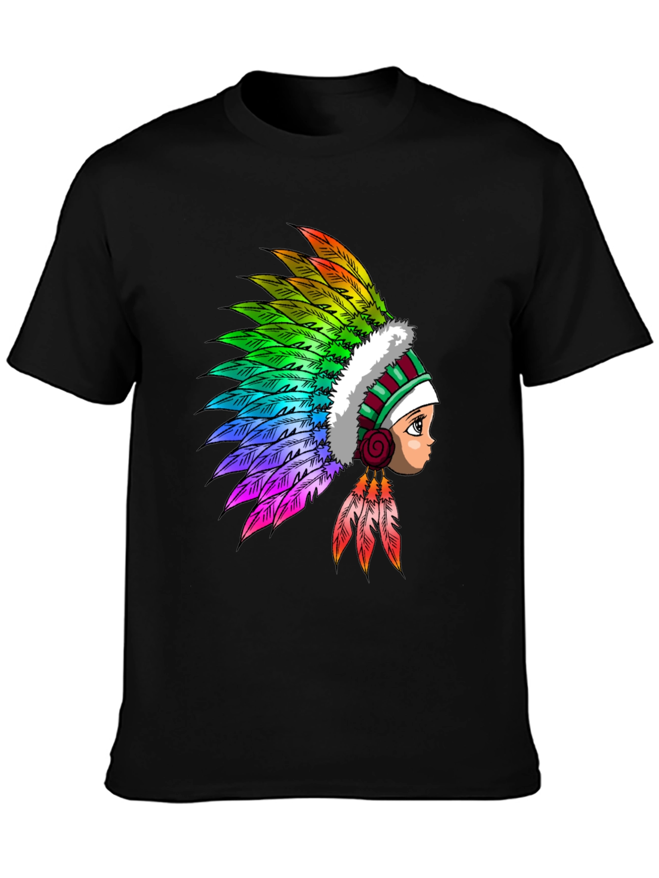 Colorful Headdress Graphic T-Shirt