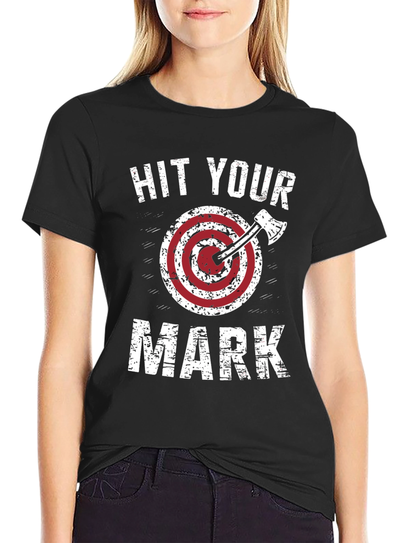 Hit Your Mark T-Shirt Axe Throwing Design