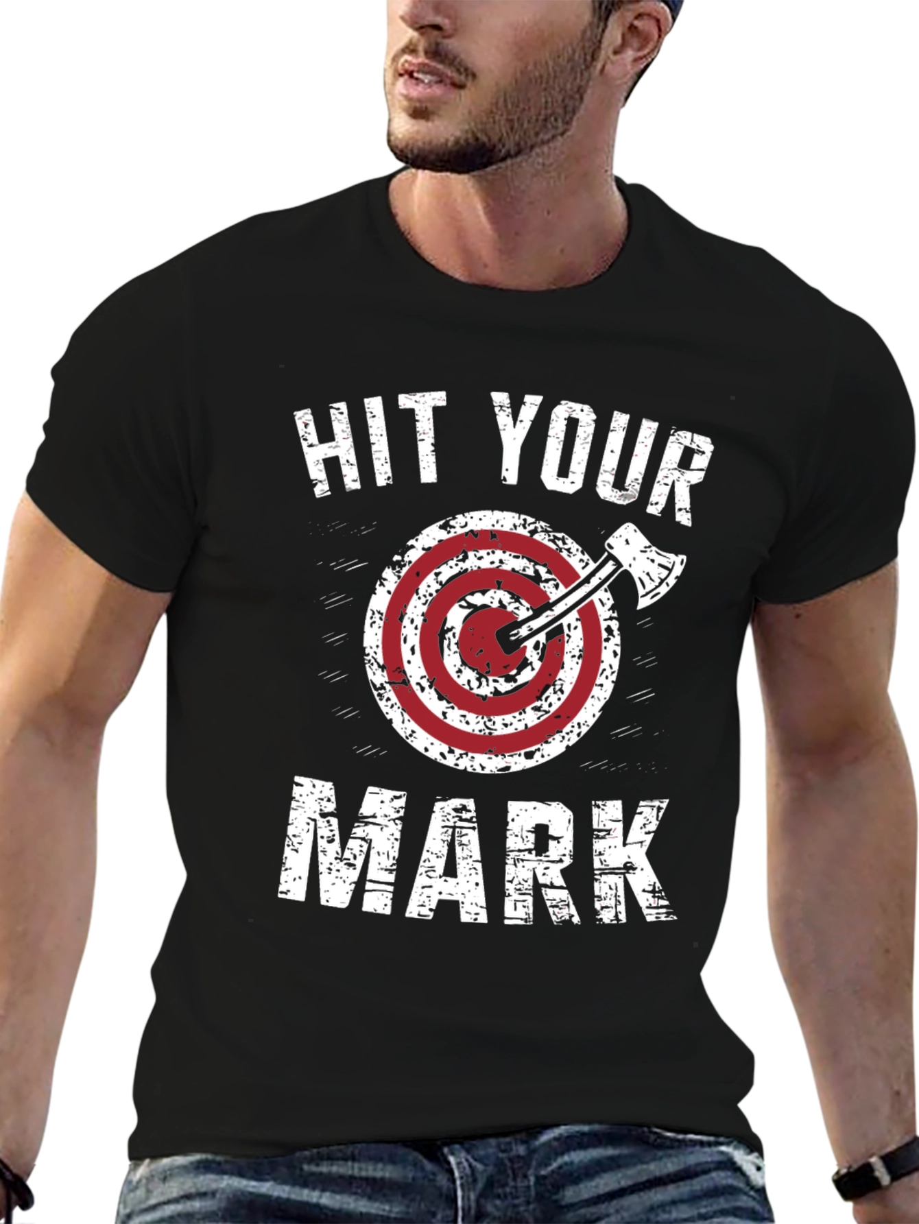 Hit Your Mark T-Shirt Axe Throwing Design