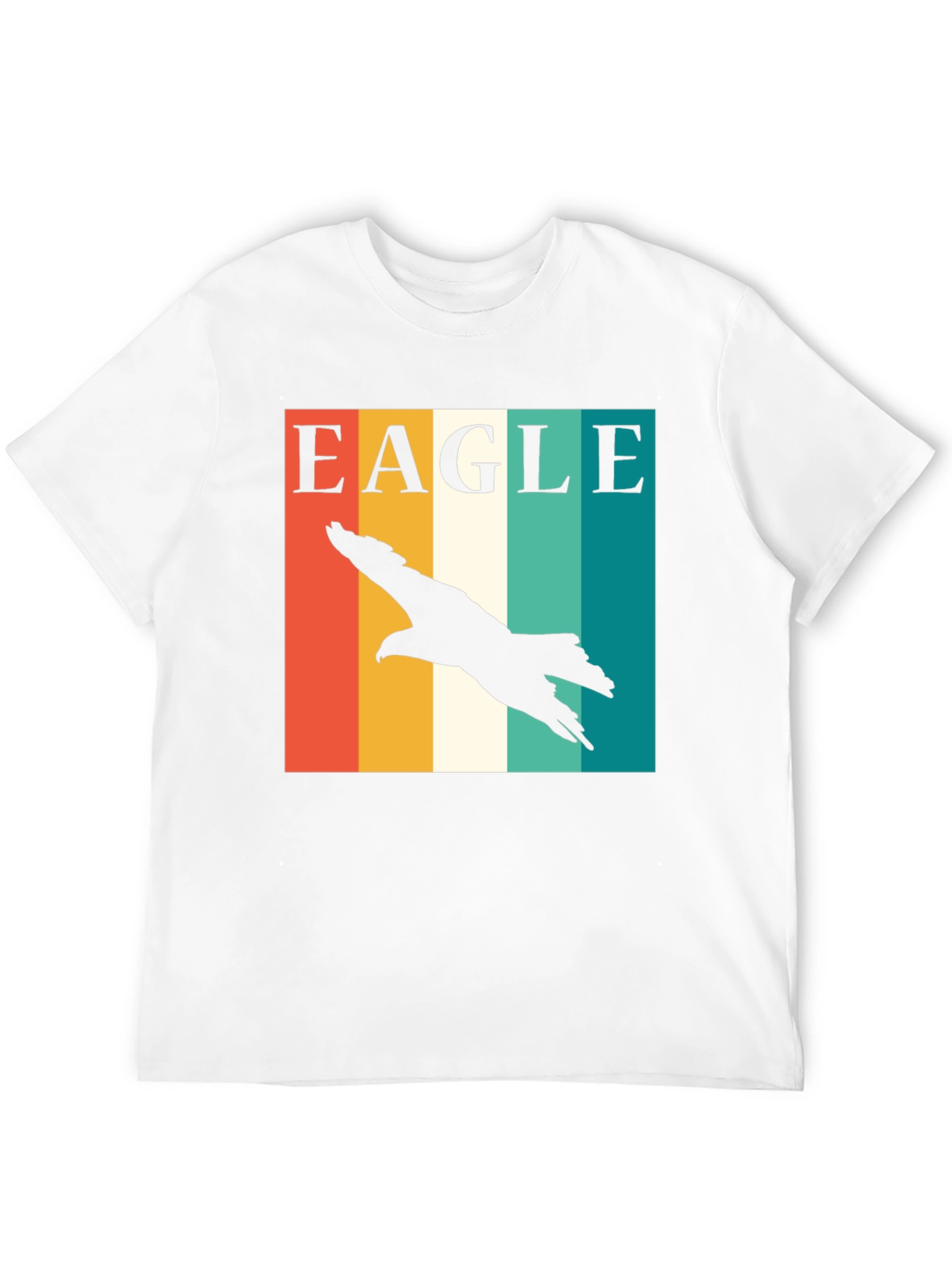 Eagle Silhouette Retro Style Graphic Tee