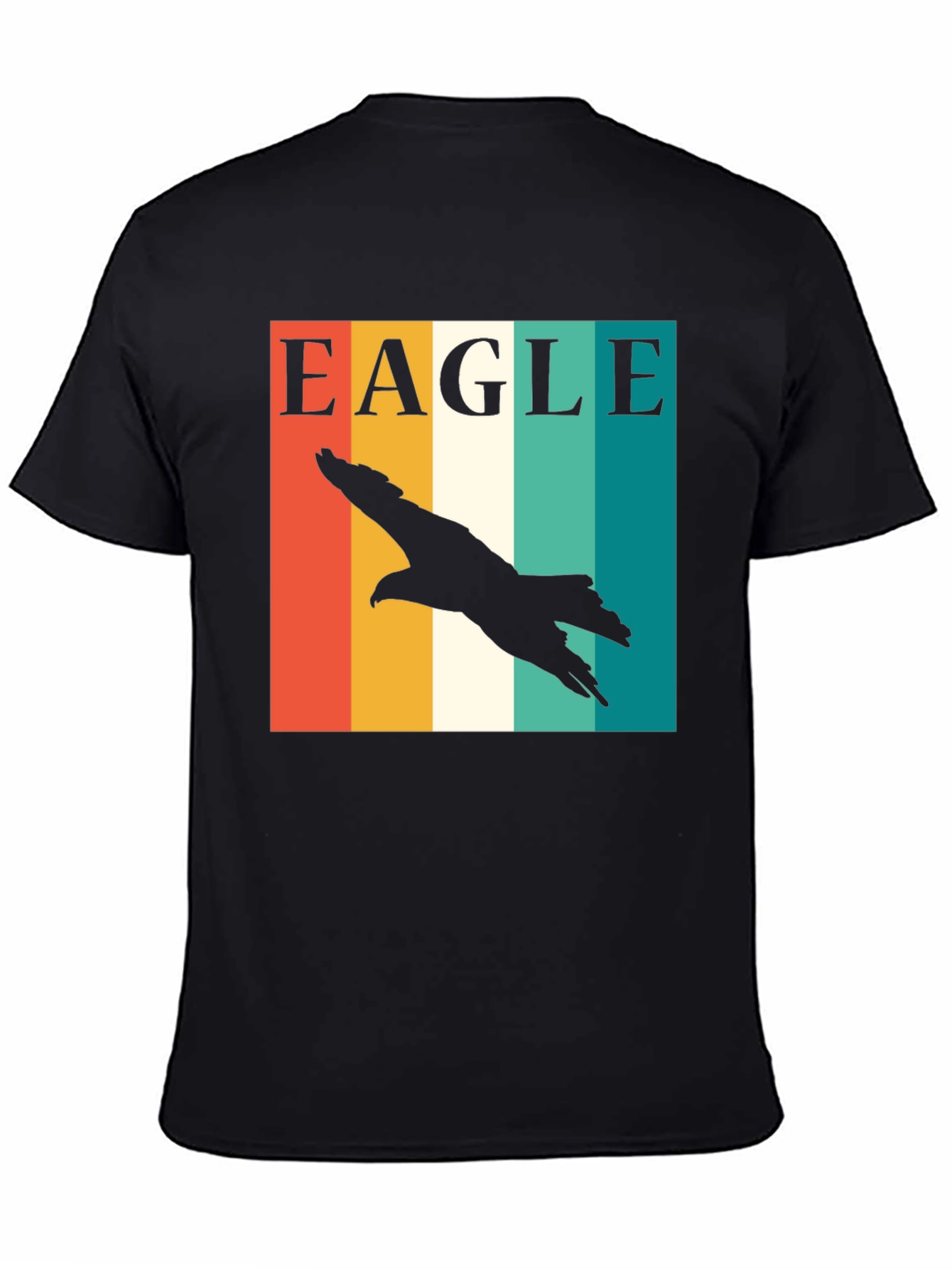 Eagle Silhouette Retro Style Graphic Tee