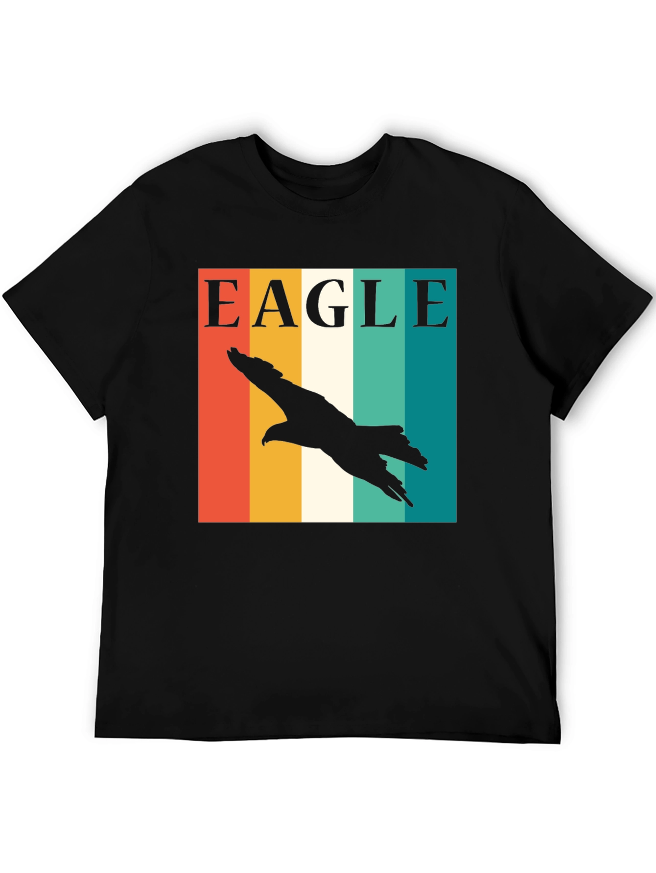 Eagle Silhouette Retro Style Graphic Tee