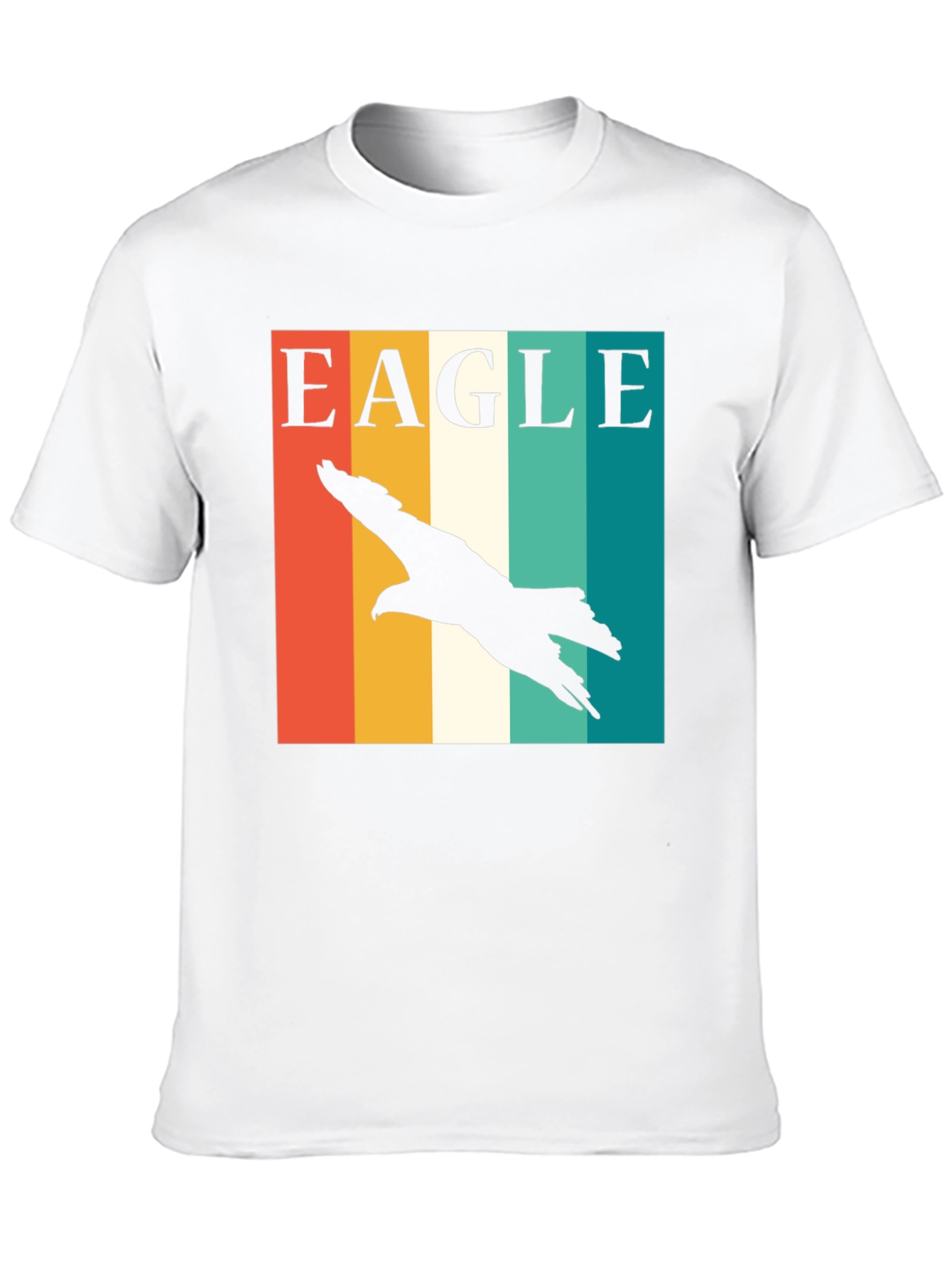 Eagle Silhouette Retro Style Graphic Tee