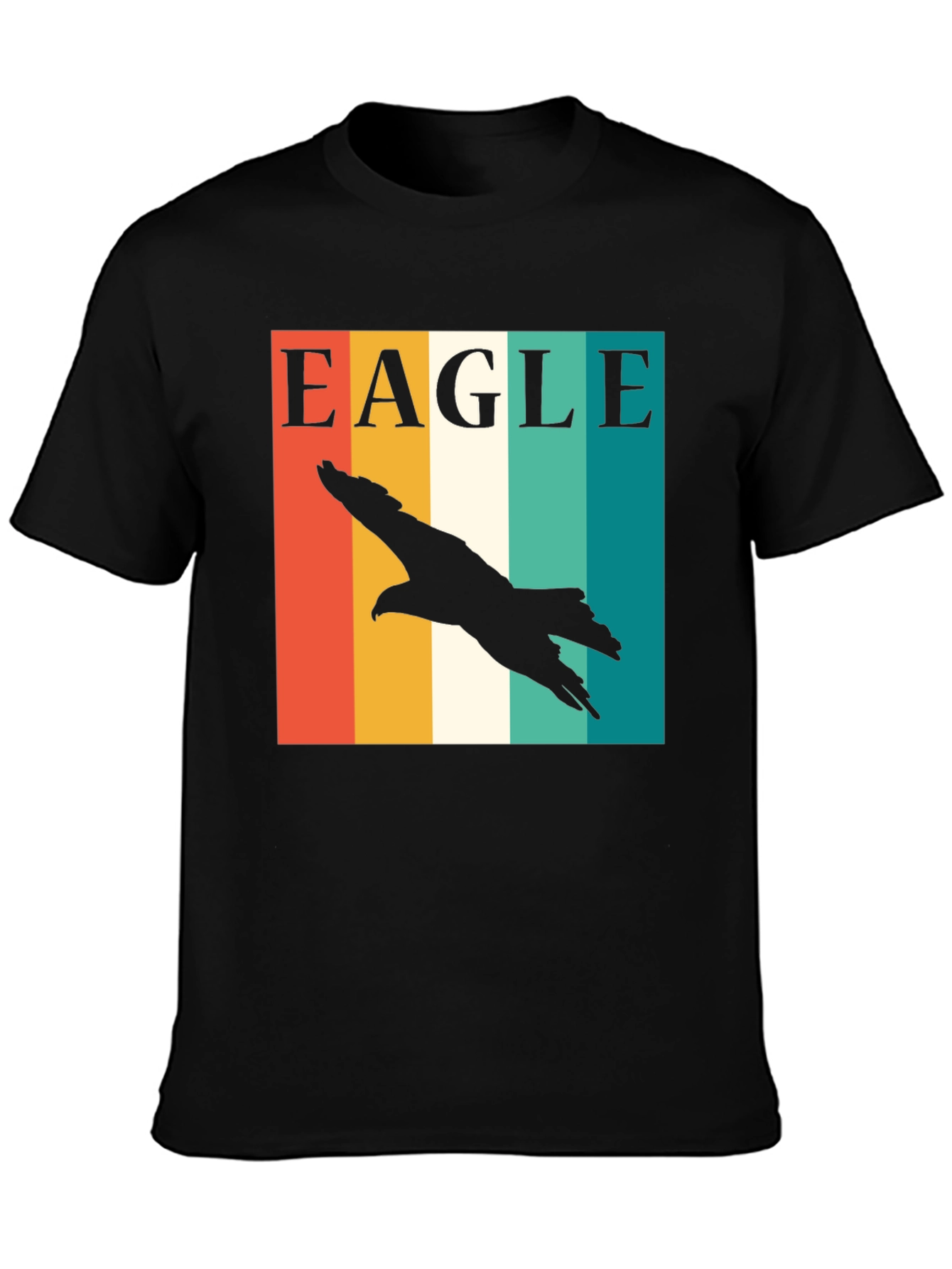 Eagle Silhouette Retro Style Graphic Tee