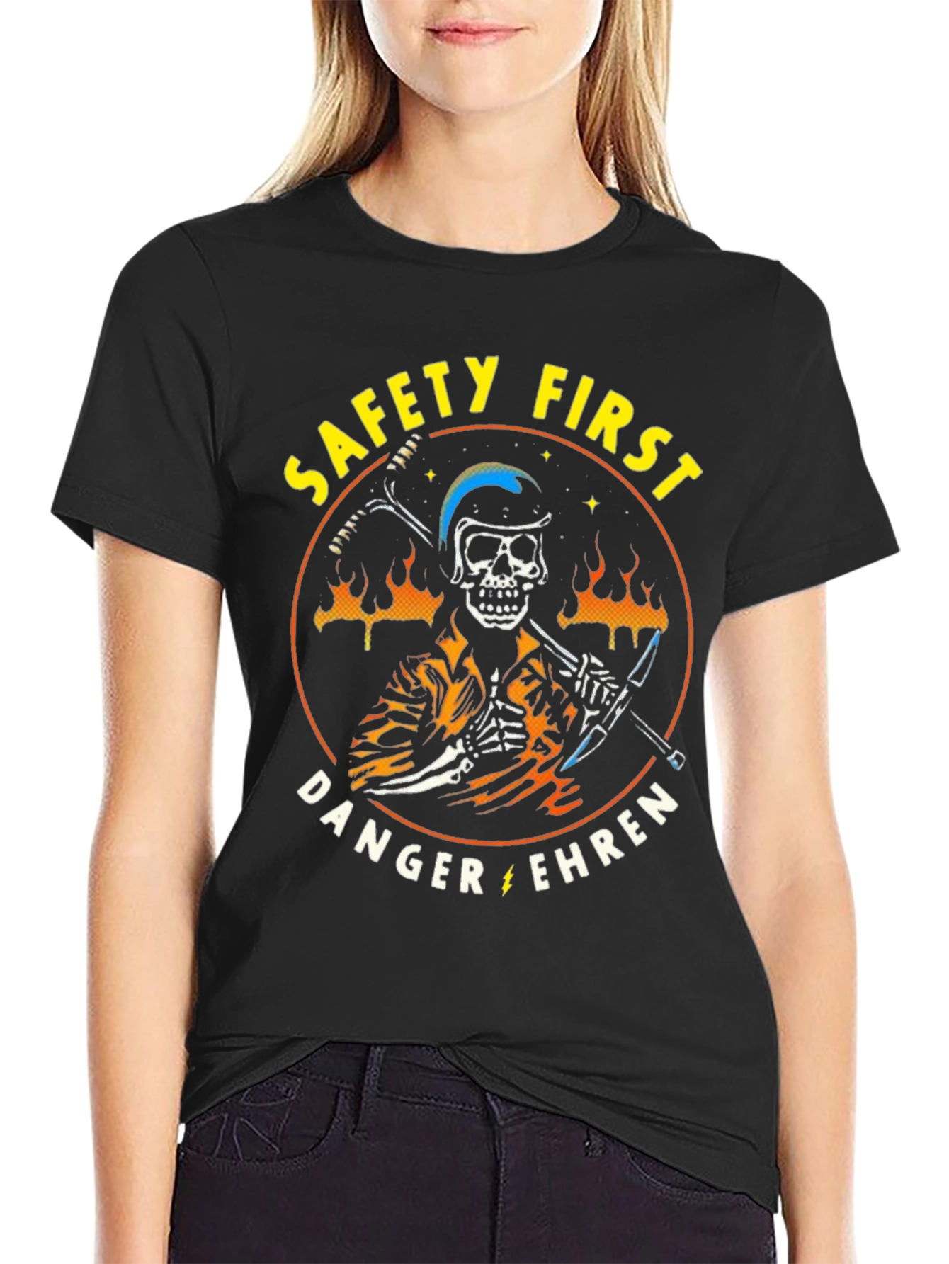 Safety First Skeleton Graphic Tee