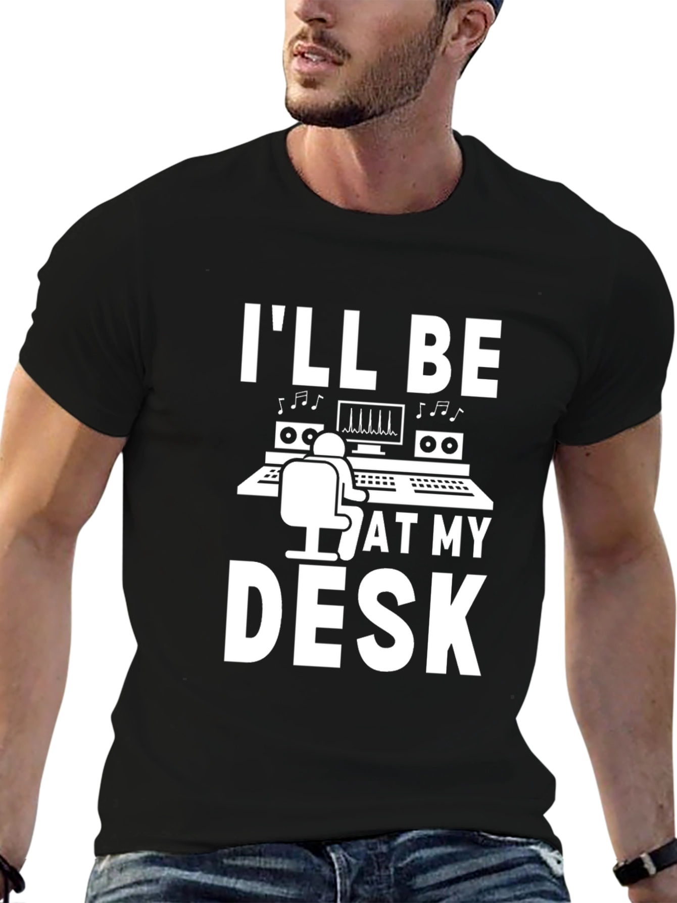 Ill Be At My Desk Musician Graphic Tee