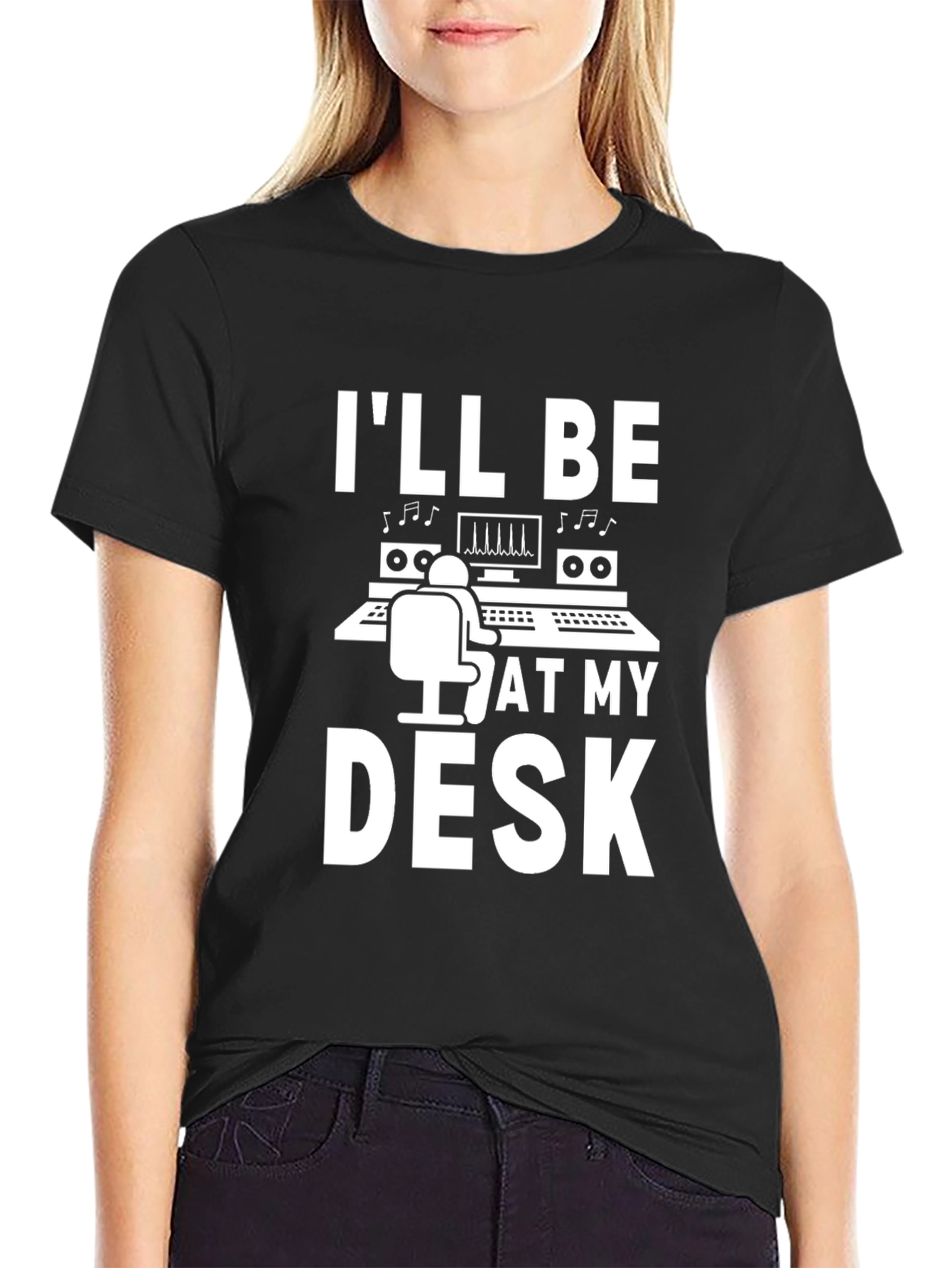 Ill Be At My Desk Musician Graphic Tee