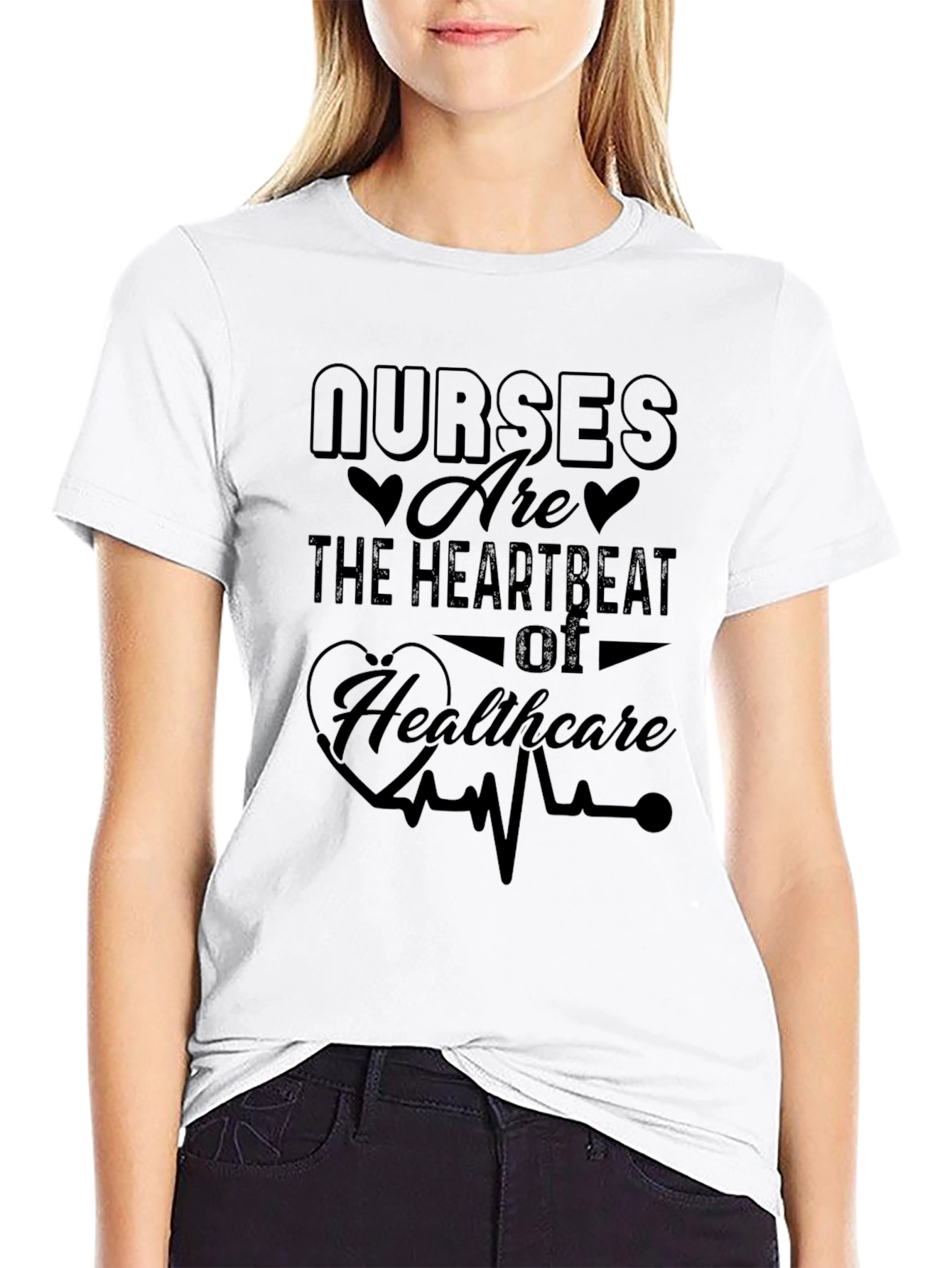 Nurses Are The Heartbeat of Healthcare Graphic T-Shirt