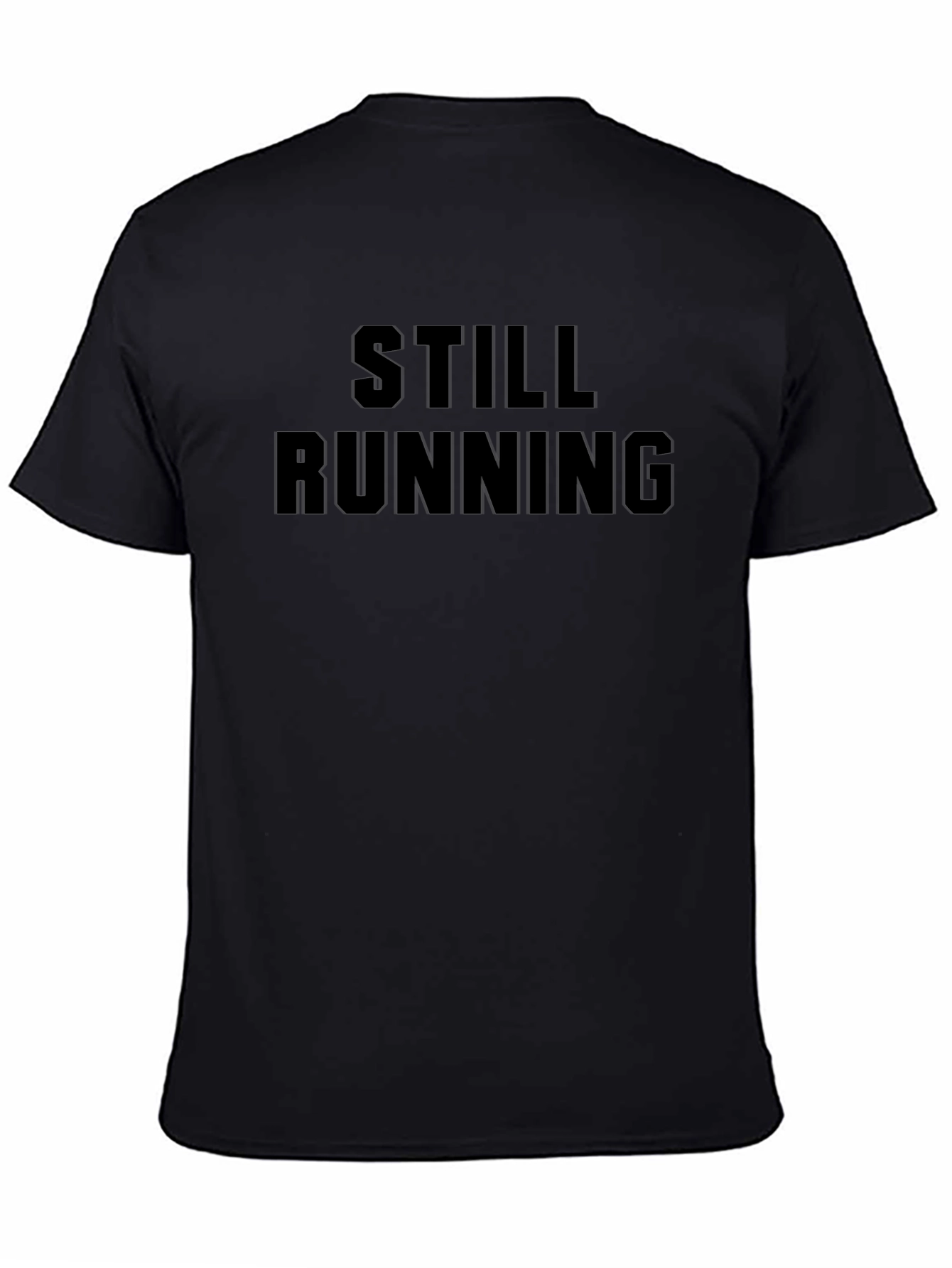 Still Running Black Graphic T-Shirt