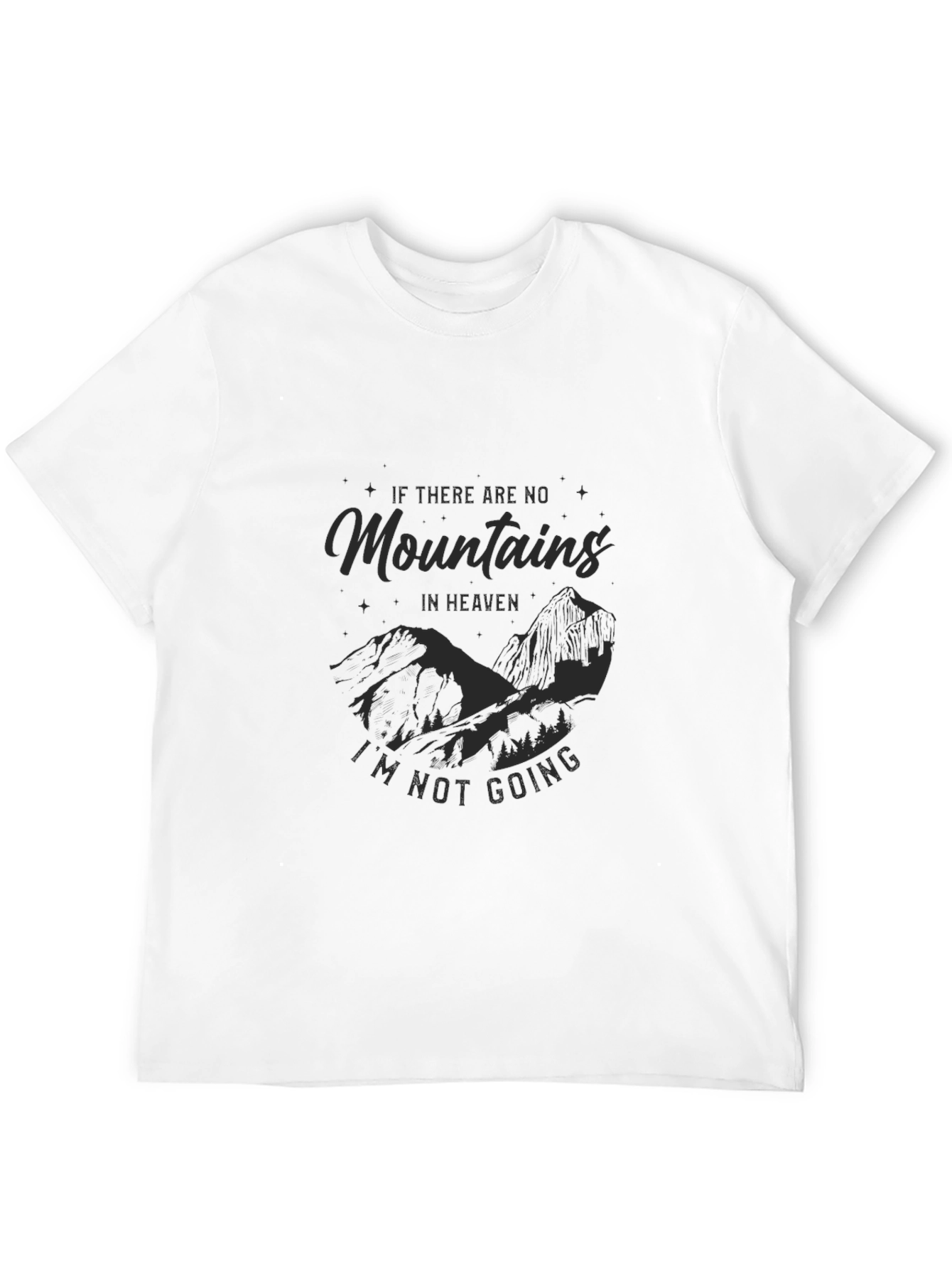 Mountains In Heaven Mens Black Graphic Tee
