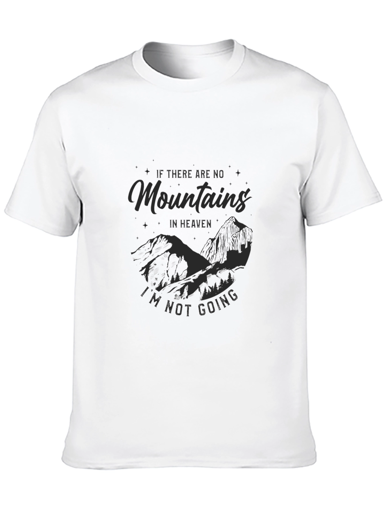 Mountains In Heaven Mens Black Graphic Tee