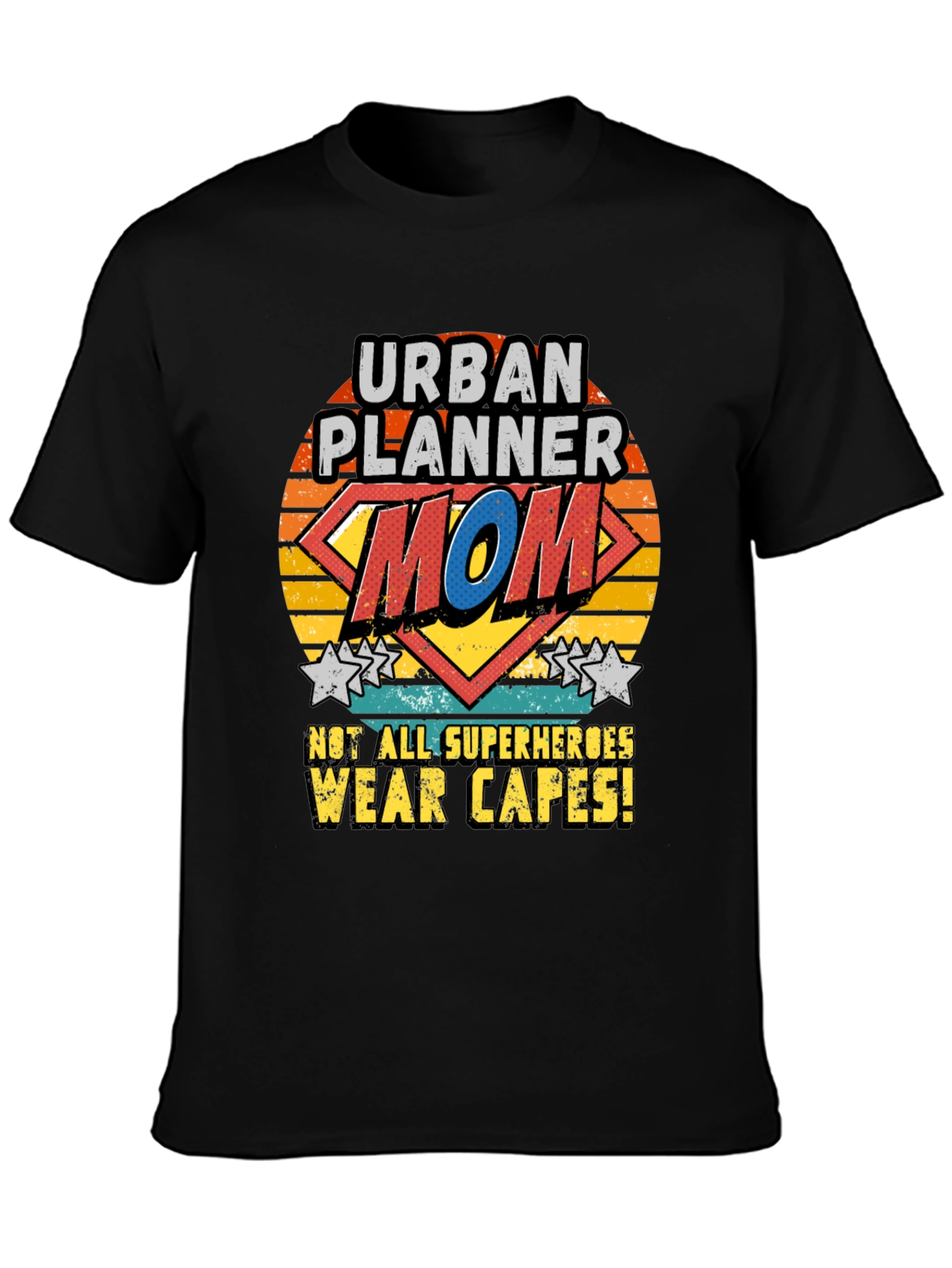 Urban Planner Mom Superhero Graphic T-Shirt