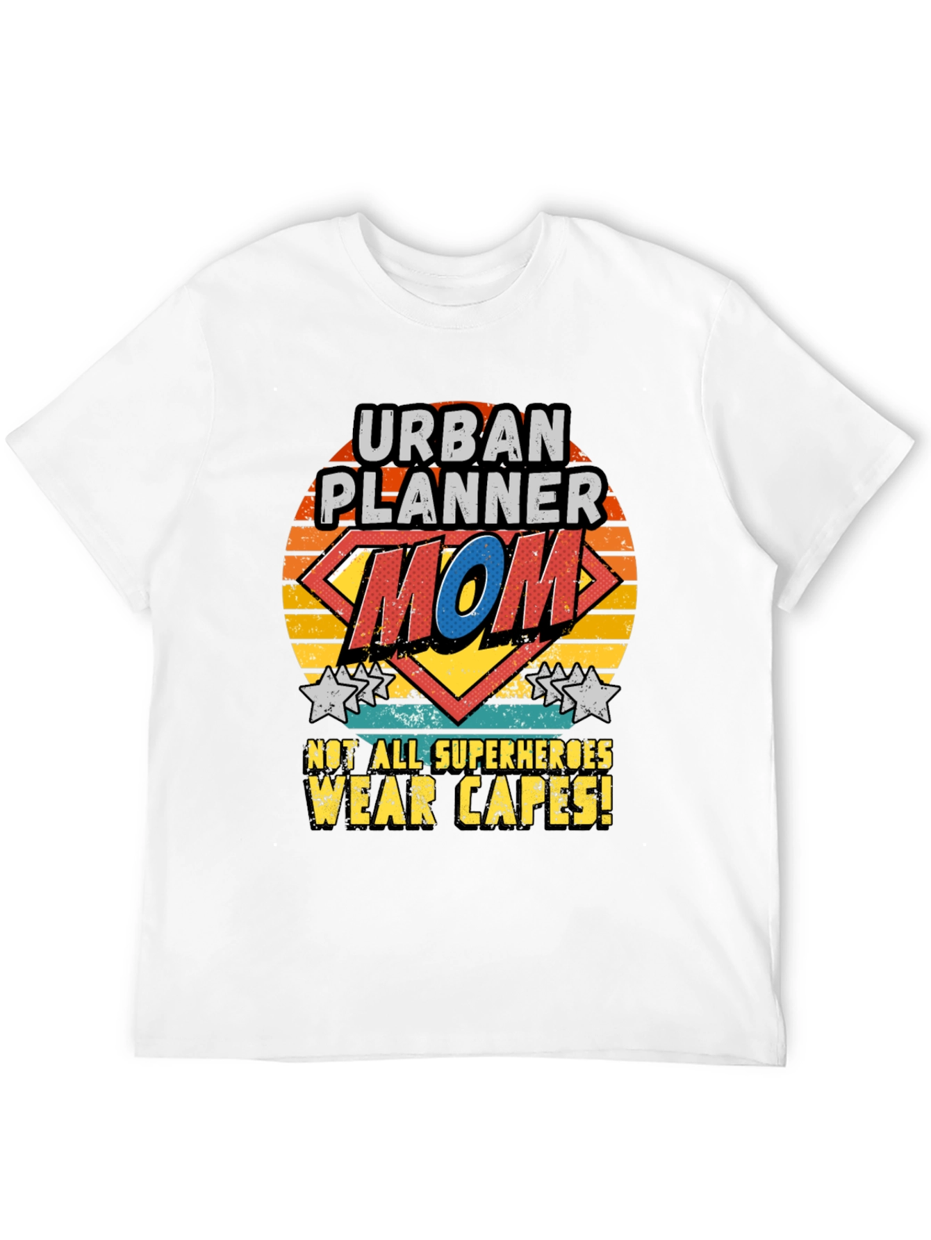 Urban Planner Mom Superhero Graphic T-Shirt