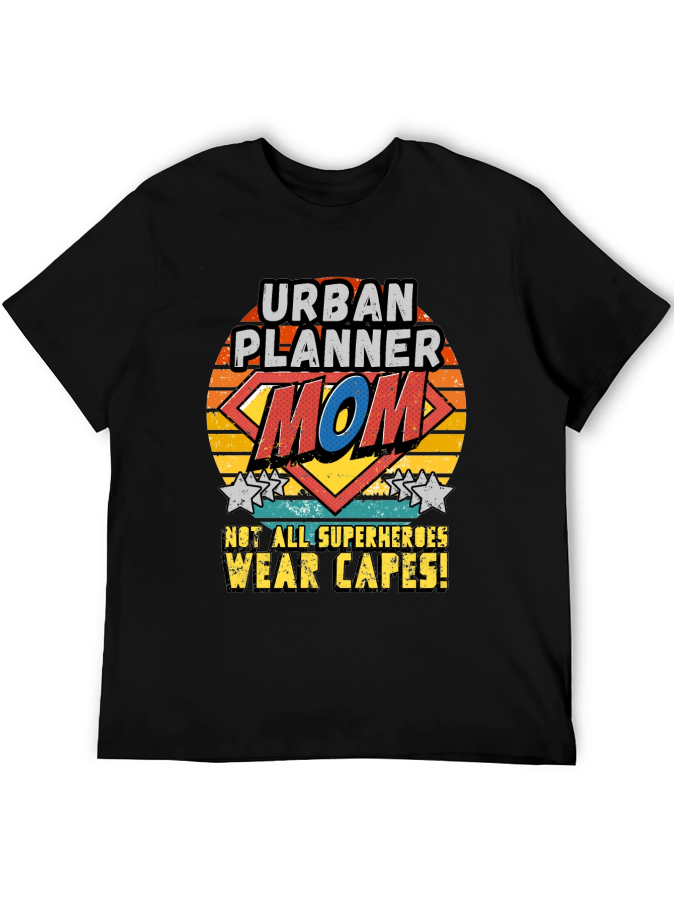 Urban Planner Mom Superhero Graphic T-Shirt