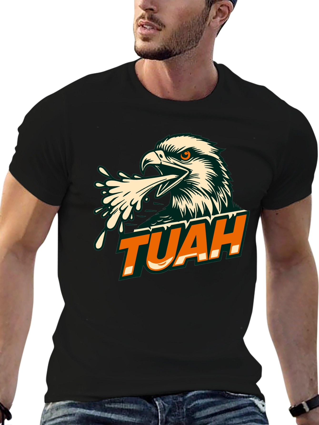 TUAH Eagle Graphic Tee - Black